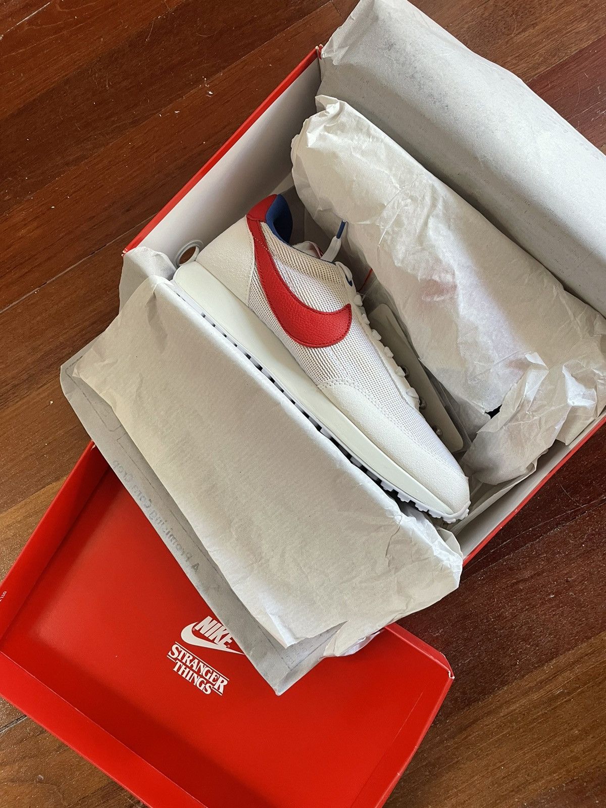 nike stranger things tailwind on feet