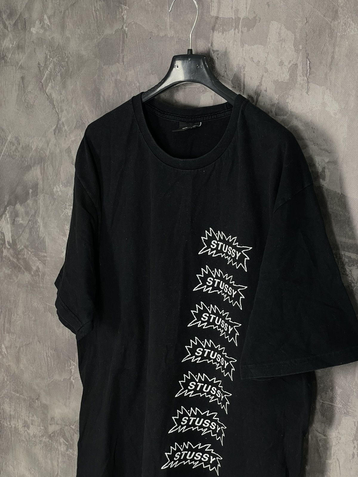 Stussy × Vintage Stussy Big Logo Y2K Glamour Black T Shirt Size US L / EU 52-54 / 3 - 7 Thumbnail