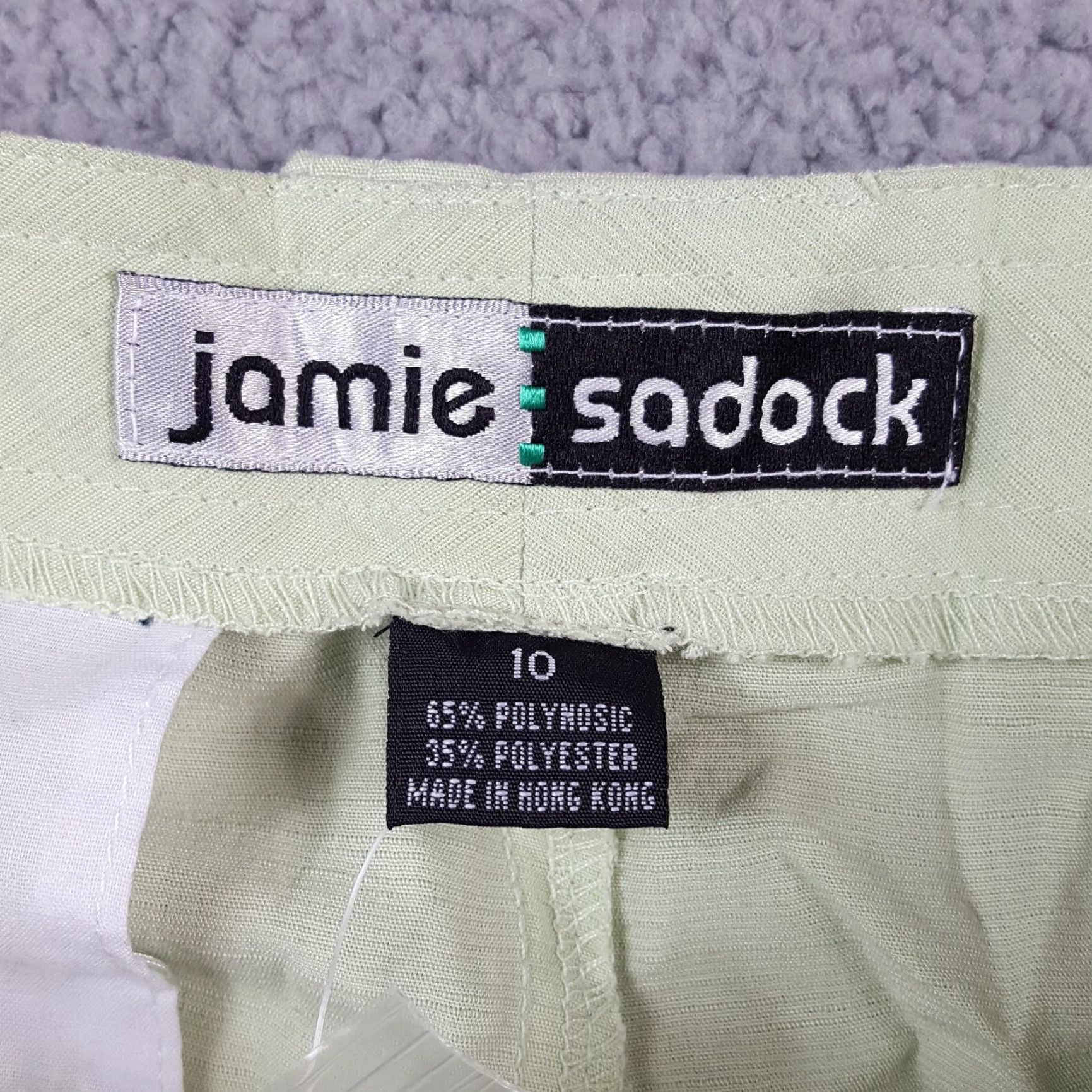 Vintage VINTAGE Jamie Sadock Shorts Women's Chino High Waist 10 Mint Green Y2K 90s 00s Preppy Athletic Casual Summer Size 32" / US 10 / IT 46 - 6 Thumbnail