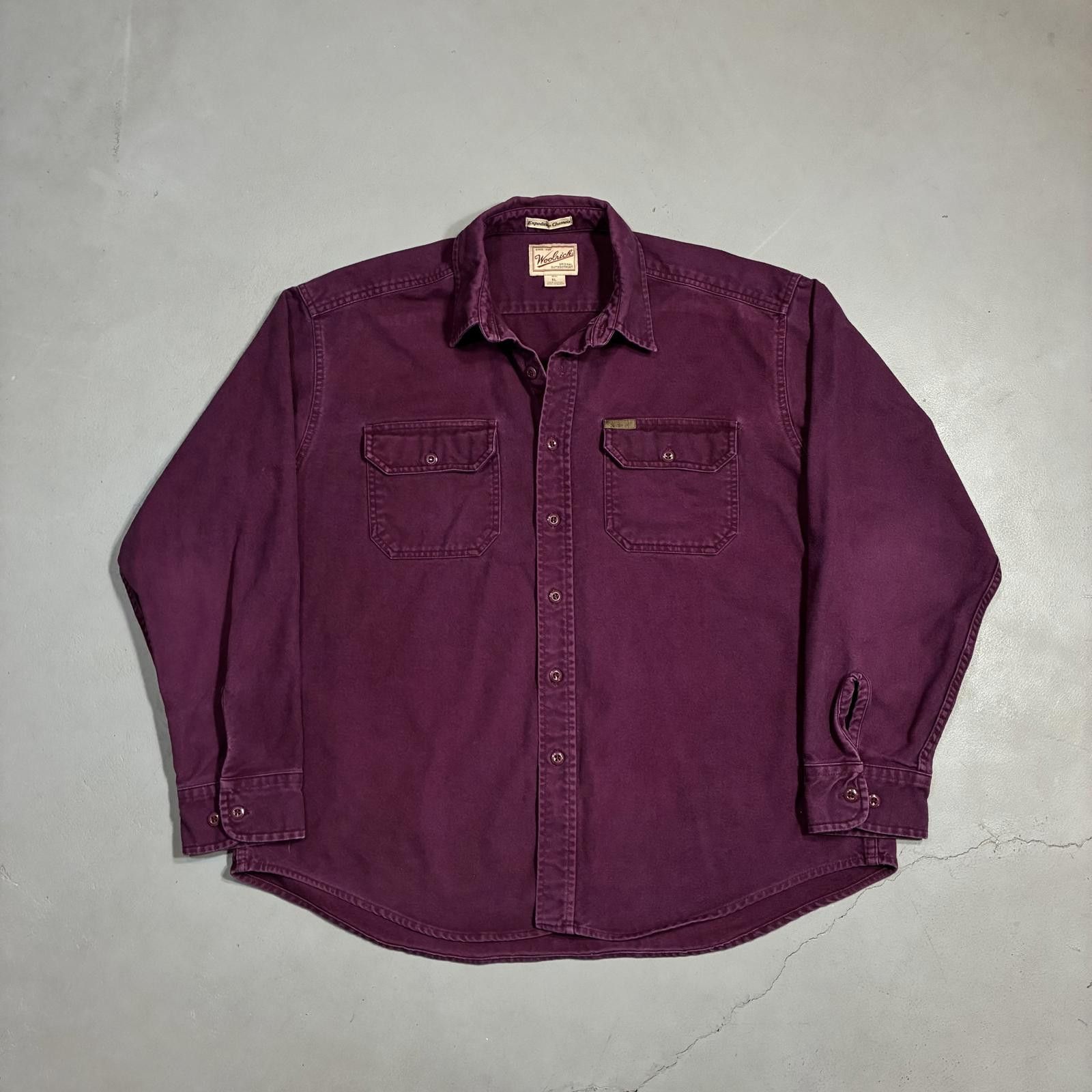 Woolrich Woolen Mills Vintage Woolrich Purple Chamois Oversized Work Shirt Size US XL / EU 56 / 4 - 1 Thumbnail