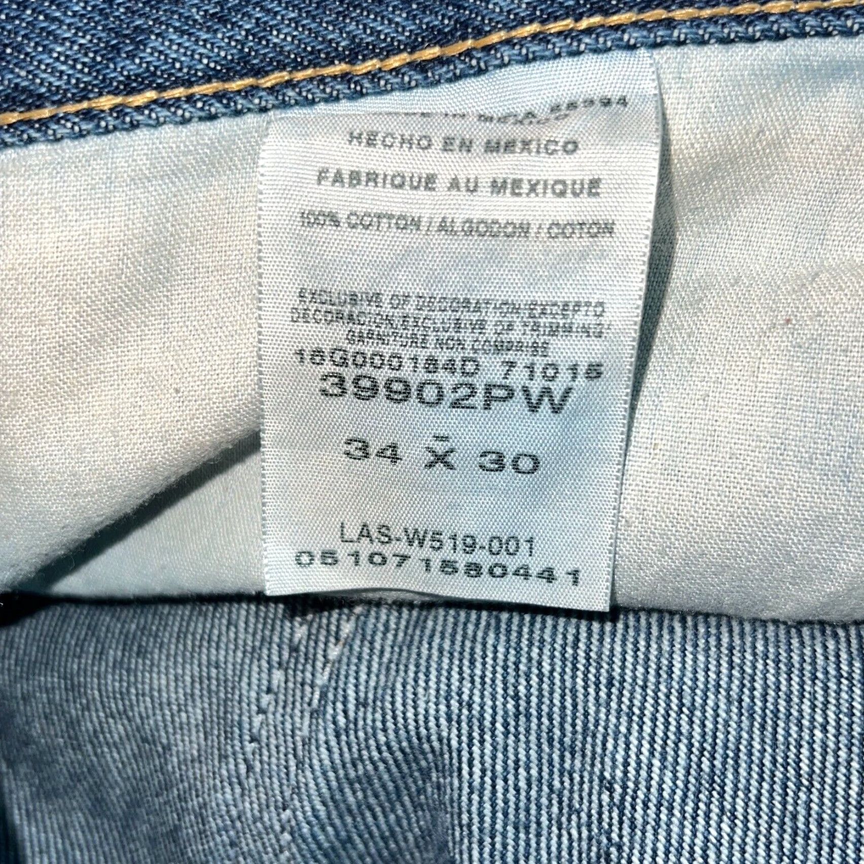 Wrangler Wrangler Jeans Mens Flat Front Stretch High Rise Straight Blue 34X30 Denim 5-Pocket Regular Mens Size US 34 / EU 50 - 7 Thumbnail