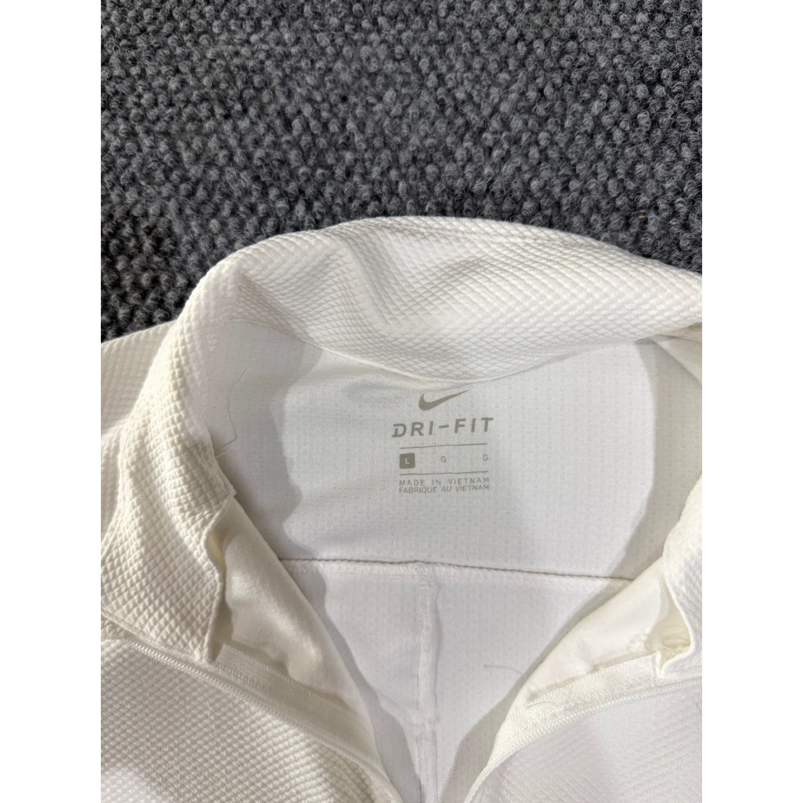 Nike Nike Sweatshirt Womens Large Quarter Zip Pullover White Pullover Lightweight Logo Long Sleeve Regular Machine Washable Nike Sportswear Adults Womens Size L / US 10 / IT 46 - 3 Thumbnail