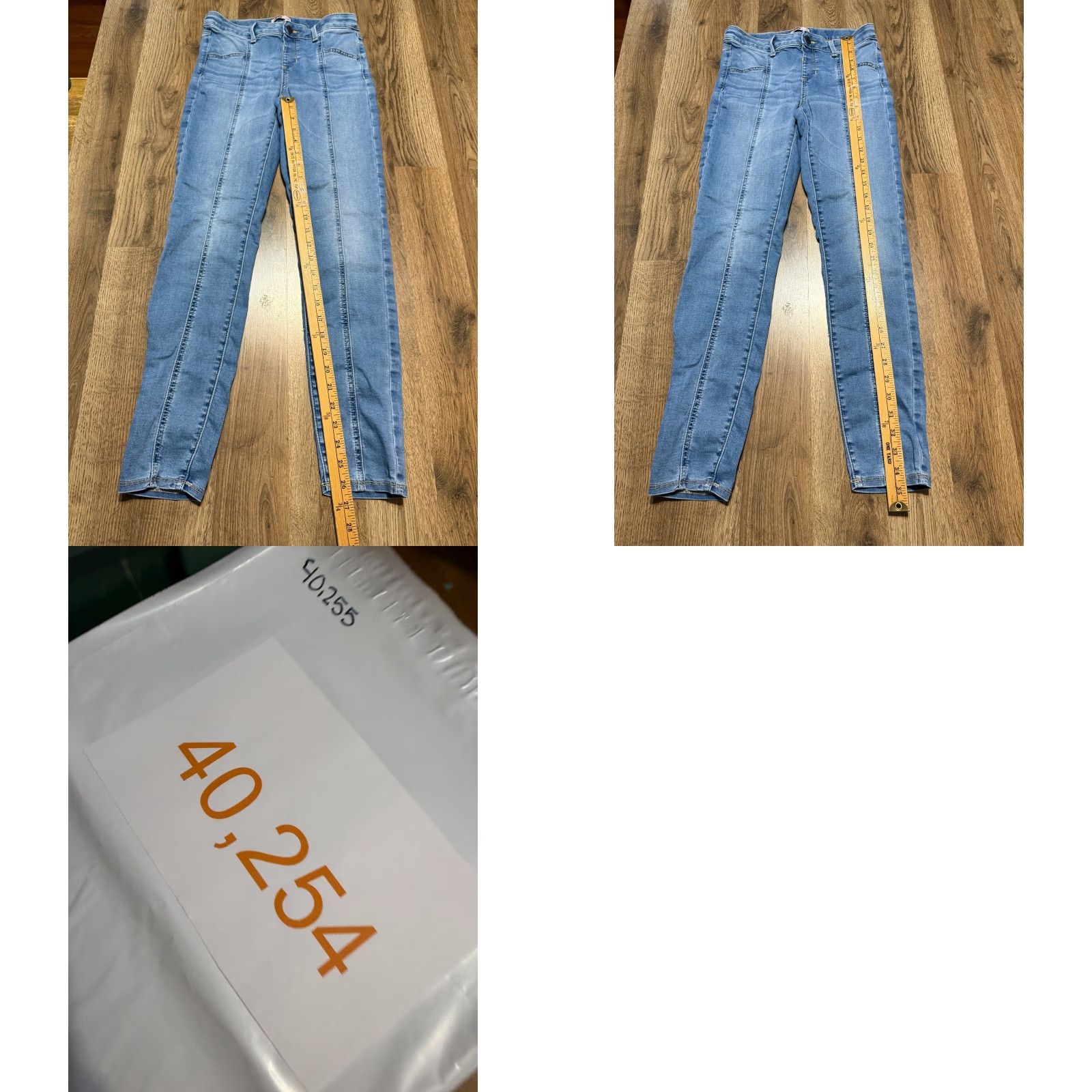 Vintage SO Jeans Women's Size 16 Blue Denim Skinny Medium Wash Low Rise Pockets 5-Pocket Design Inseam 27 in Regular Stretch Jeans Womens Size 38" / US 16 / IT 52 - 8 Thumbnail