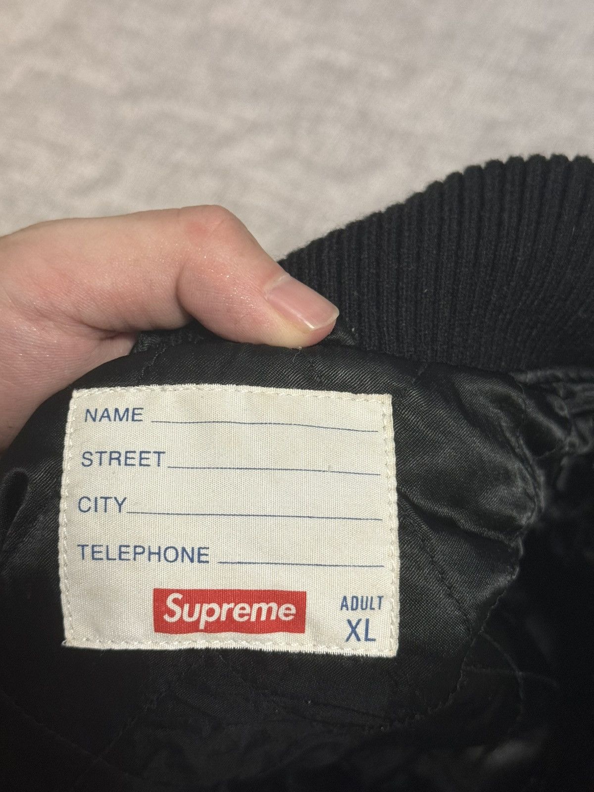 Supreme Supreme black motion logo varsity Jacket Size US XL / EU 56 / 4 - 5 Thumbnail