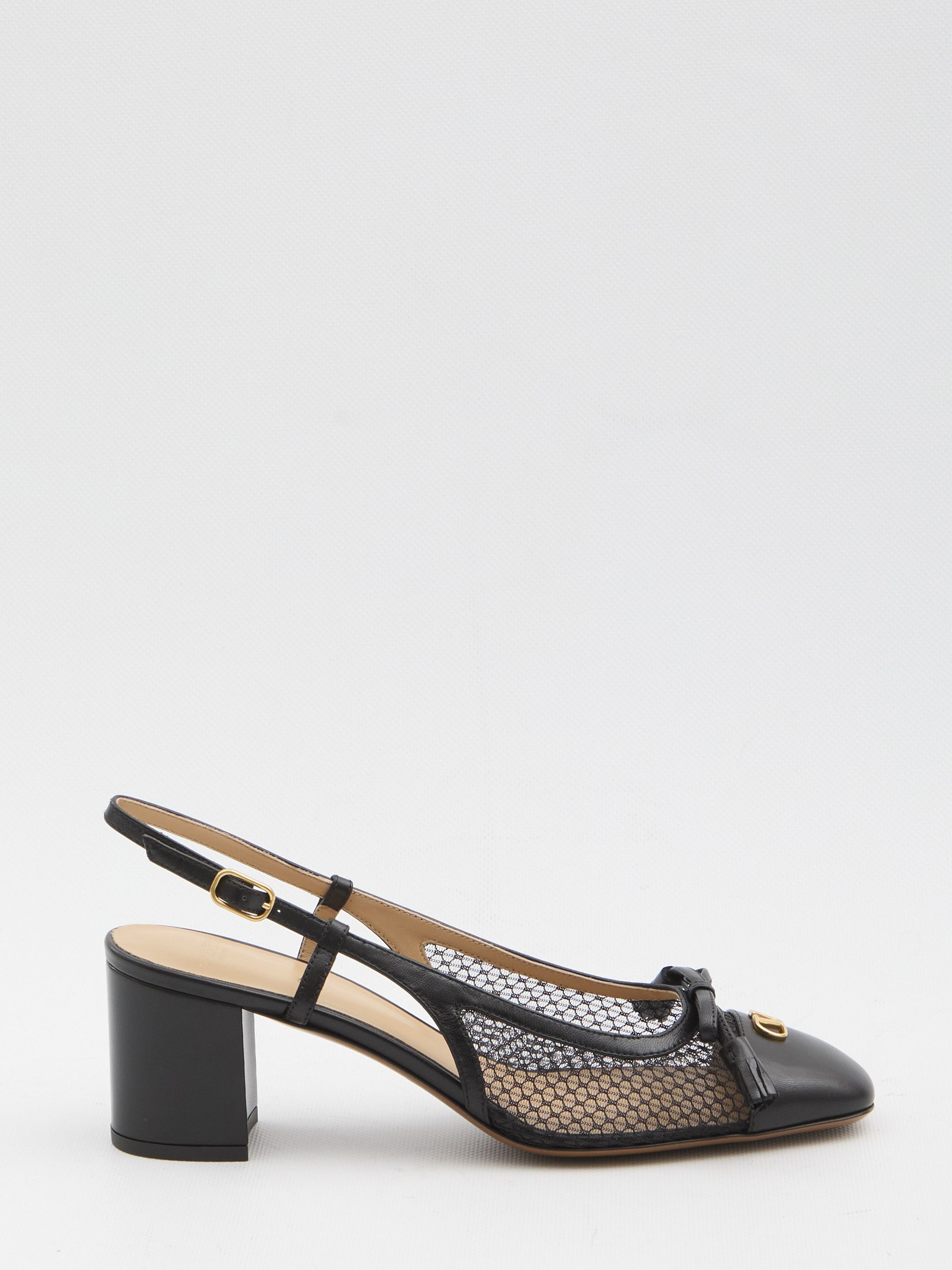 Valentino Garavani Black Valet Du Roi slingback pumps 37.5 - USA Duties Paid