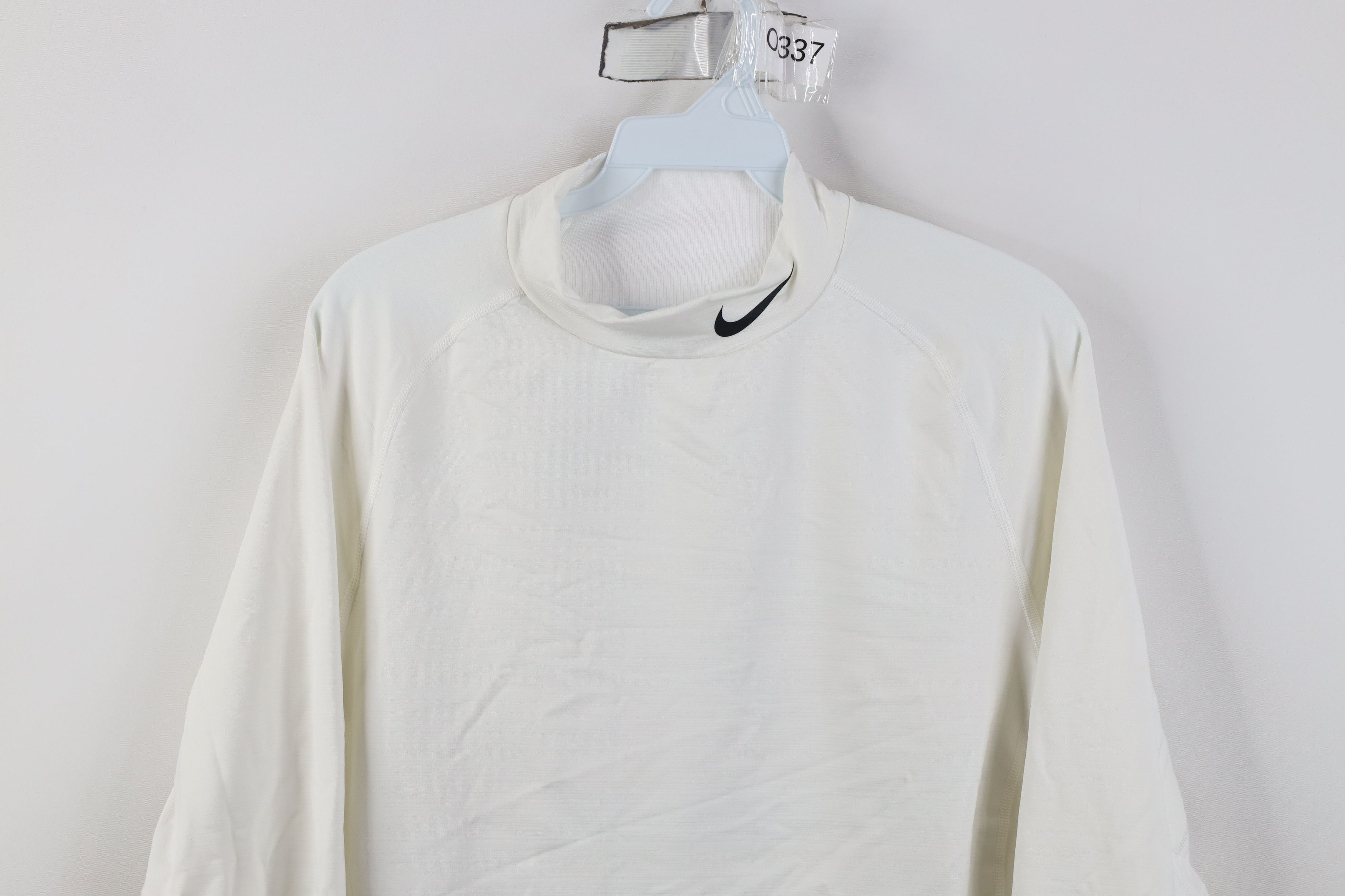 Nike Nike Pro Combat Compression Mock Neck Training T-Shirt White Size US M / EU 48-50 / 2 - 2 Thumbnail