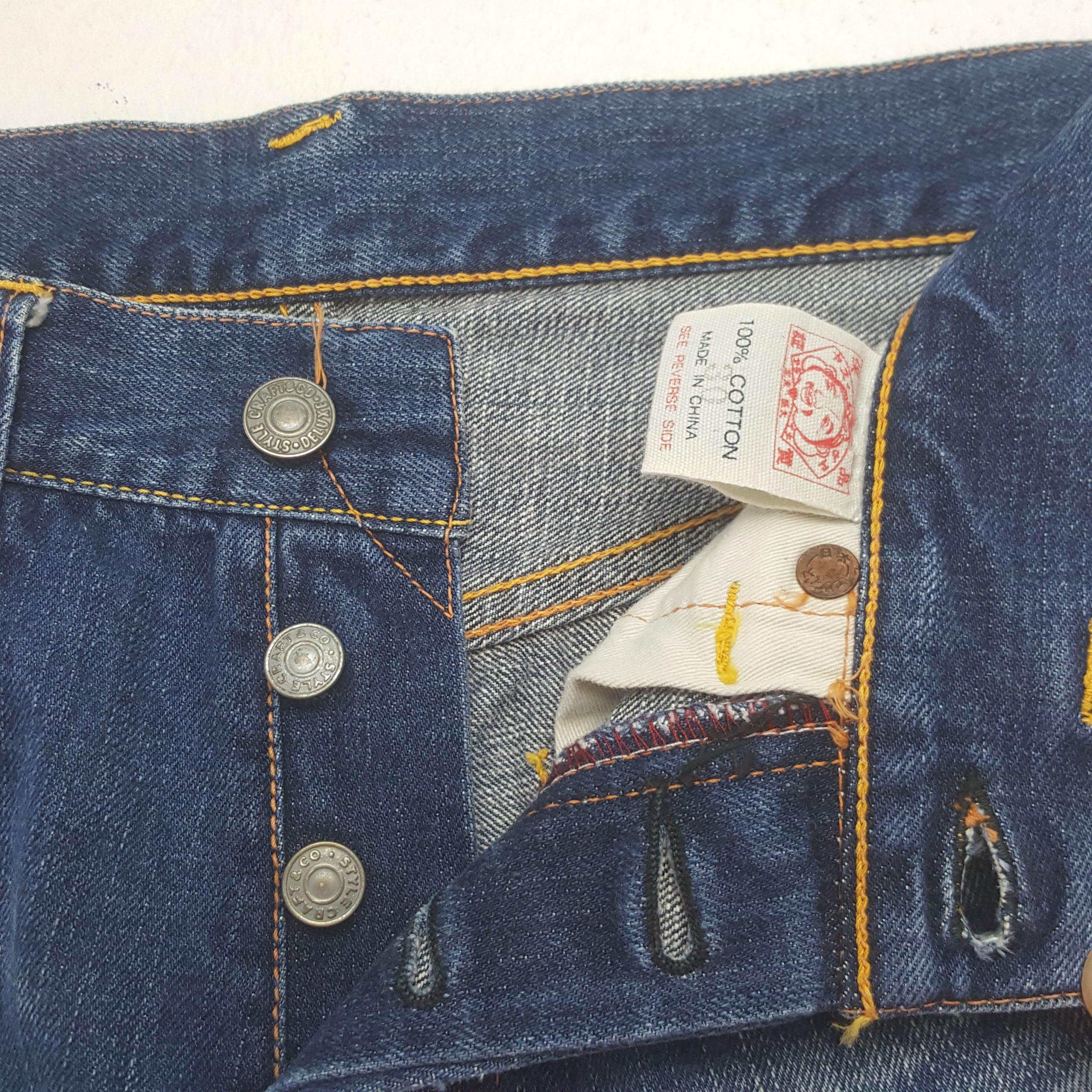 Evisu Vintage Evisu Japan Custom Daicock Short Denim Jeans Size US 27 - 8 Thumbnail
