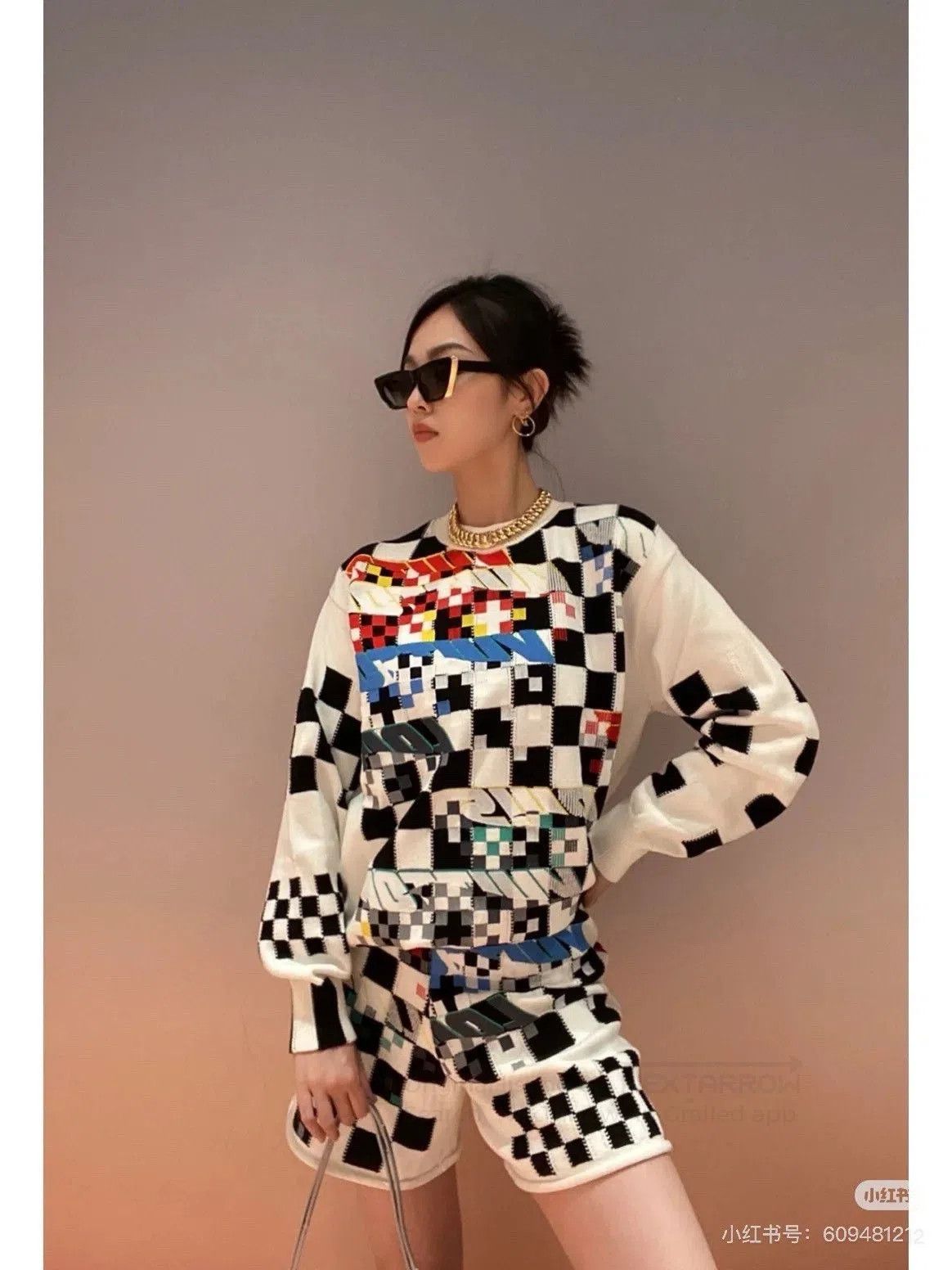 Louis Vuitton LV Racing Checkerboard Crewneck Sweater. Size US M / EU 48-50 / 2 - 8 Thumbnail