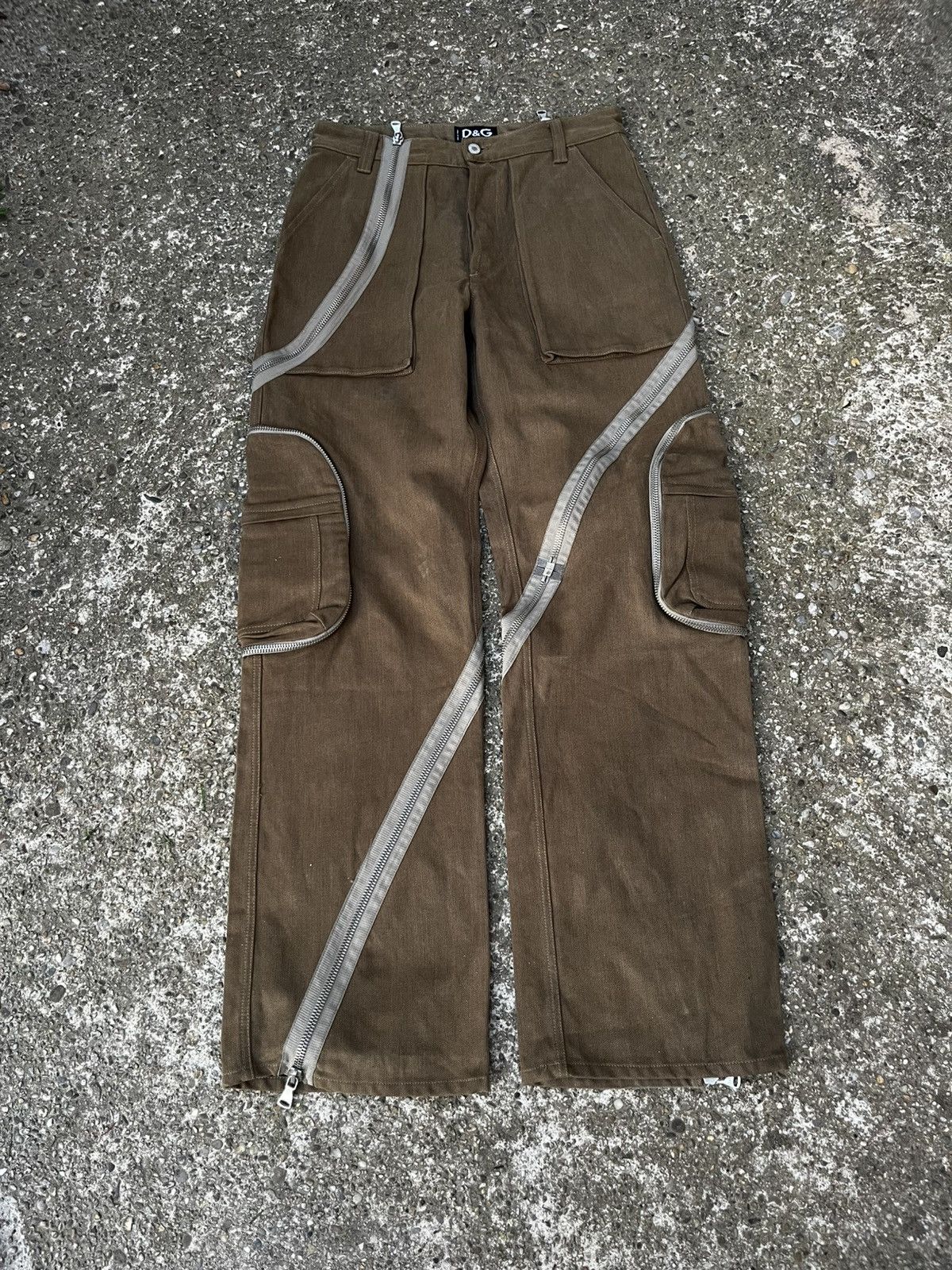 Dolce & Gabbana AW2003 Dolce & Gabbana tornado cargo zipper pants archive Size US 32 / EU 48 - 2 Thumbnail
