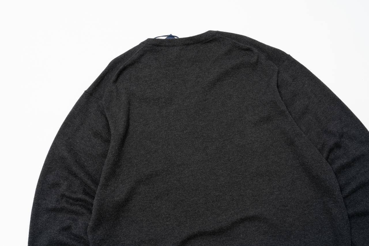 Gant 🔵GANT Wool Cotton blend V-Neck Sweater Jumper Gray Melange Size US XL / EU 56 / 4 - 17 Thumbnail