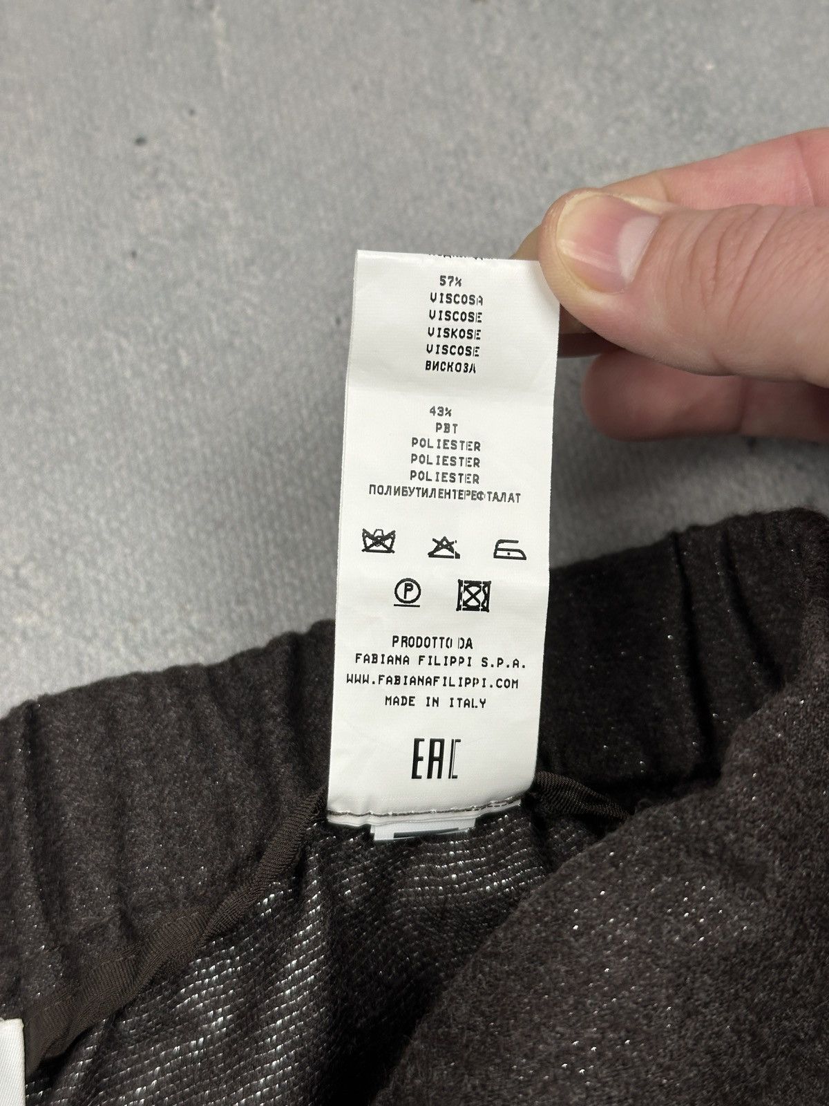 Fabiana Filippi Fabiana Filippi Italy Brown Wool Blend Drawstring Trousers Size 32" / US 10 / IT 46 - 10 Thumbnail