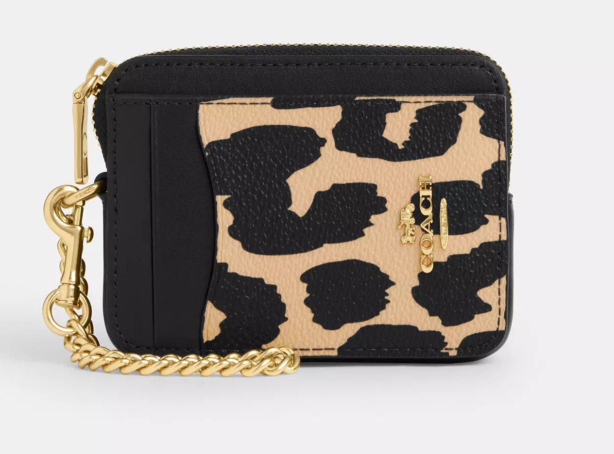 Coach Zip Card Case With Leopard Print CW884 Size ONE SIZE - 2 Thumbnail