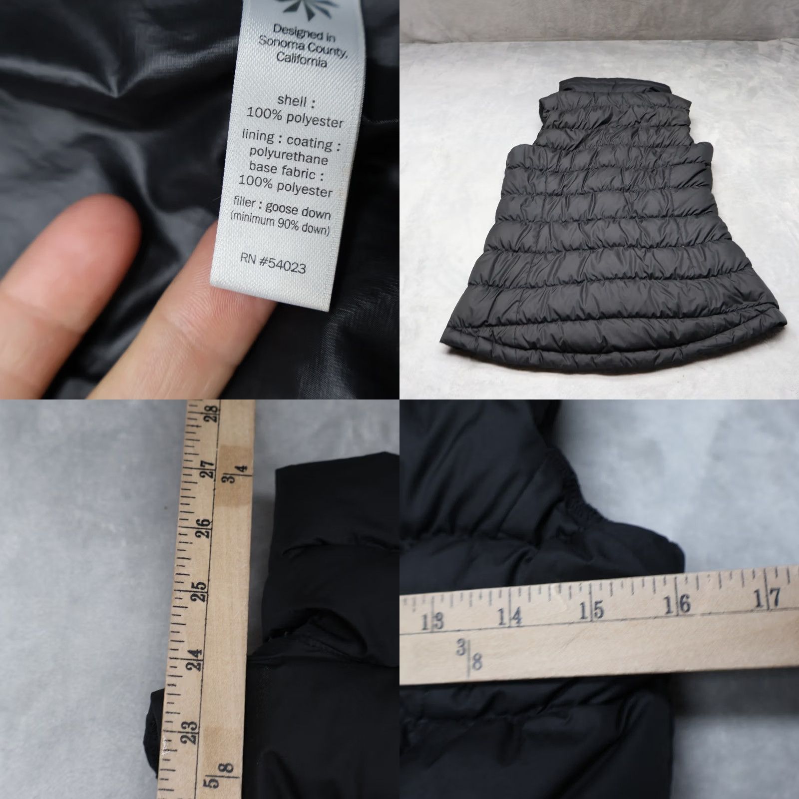 Athleta Athleta Down Vest Womens Small Black Stratus Puff Insulated Full Zip Quilted Vest Size S / US 4 / IT 40 - 8 Thumbnail