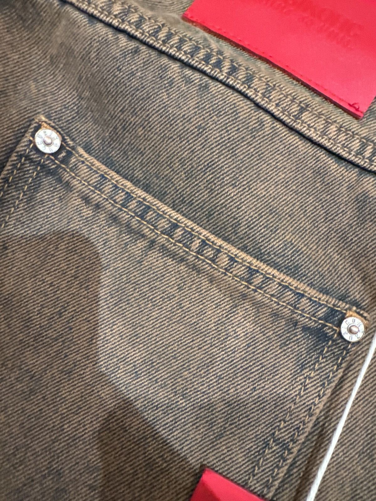 Kusikohc Brown Workwear Multi Rivet Jeans Size US 32 / EU 48 - 8 Thumbnail