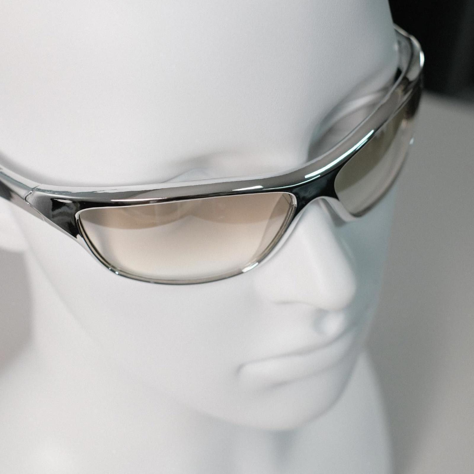Japanese Brand Vtg Y2k Avant Garde Futuristic Transparent Grey Sunglasses Size ONE SIZE - 7 Thumbnail