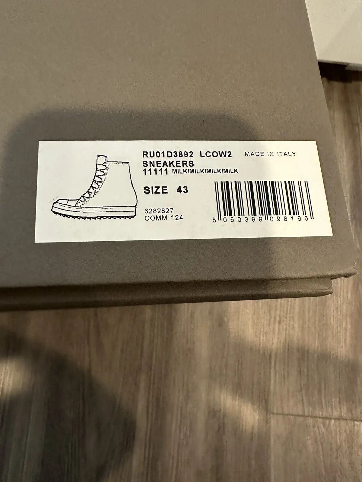 Rick Owens Rick owens leather jumbo lace Ramones High Milk Size 43 Size US 10 / EU 43 - 5 Thumbnail