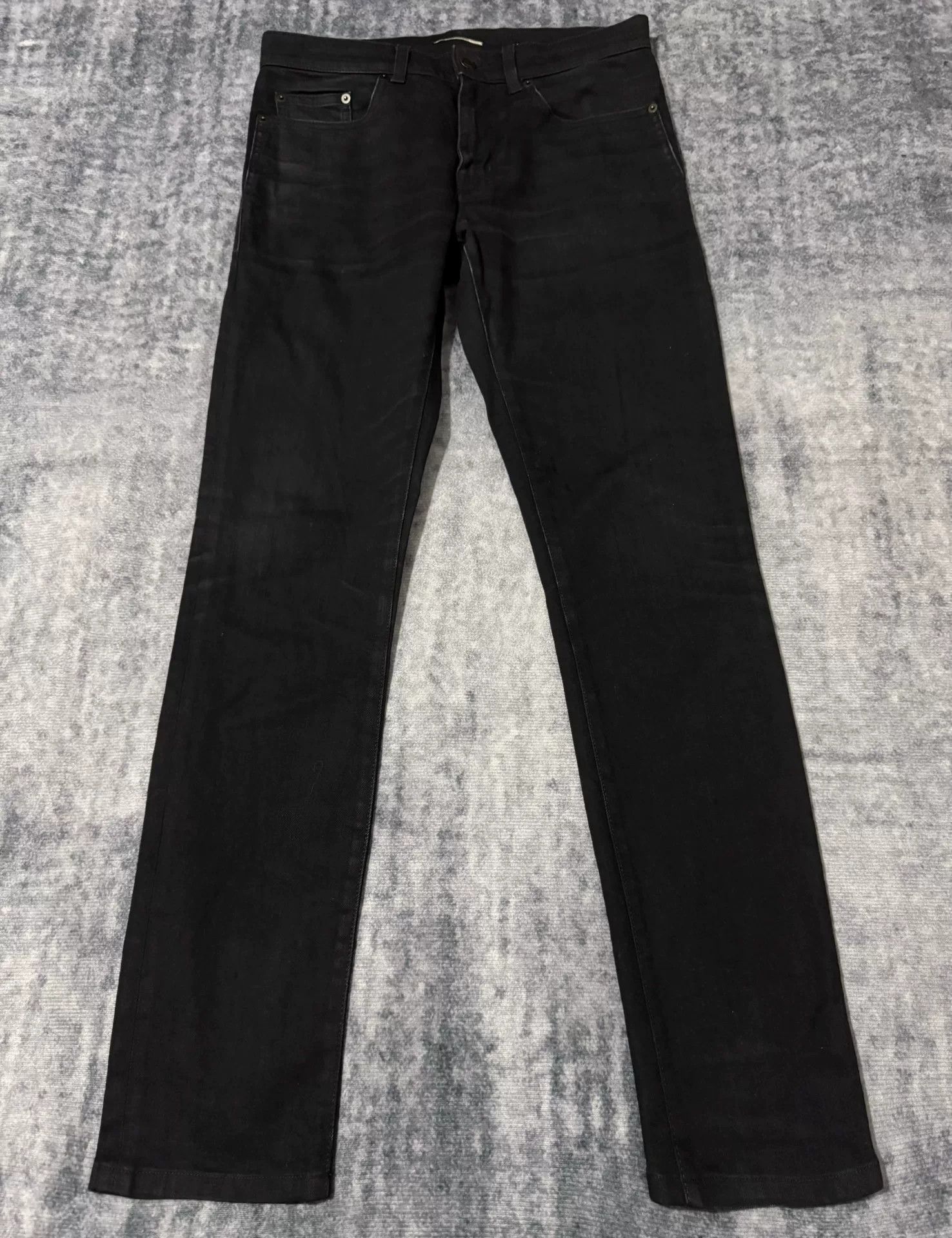 Saint Laurent Paris Saint Laurent Black Distressed Jeans Size US 30 / EU 46 - 1 Thumbnail