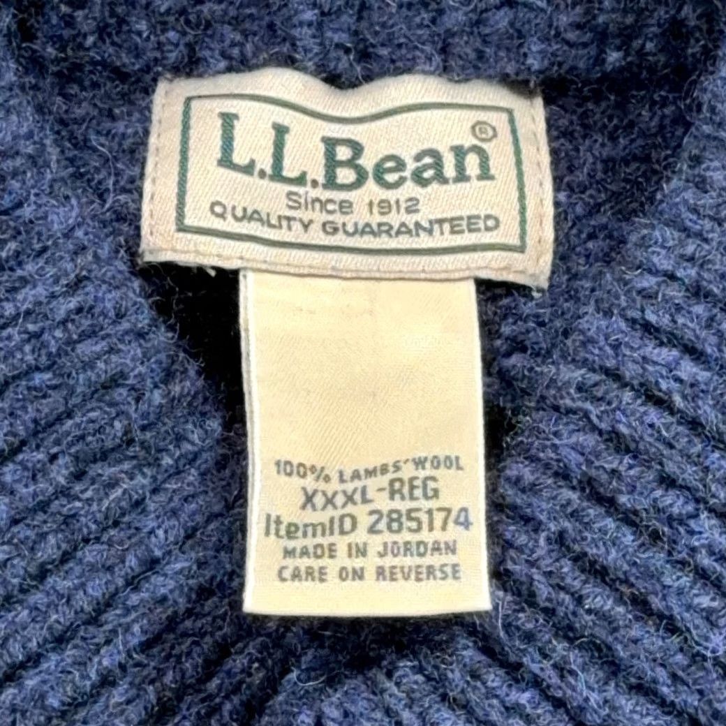 Vintage VINTAGE LL Bean Sweater Shirt Adult 2XL Blue Wool Henley Chunky Knit Lambs Wool 2XL XXL Crew Neck Long Sleeve Men Mens Y2K Size US XXL / EU 58 / 5 - 5 Thumbnail