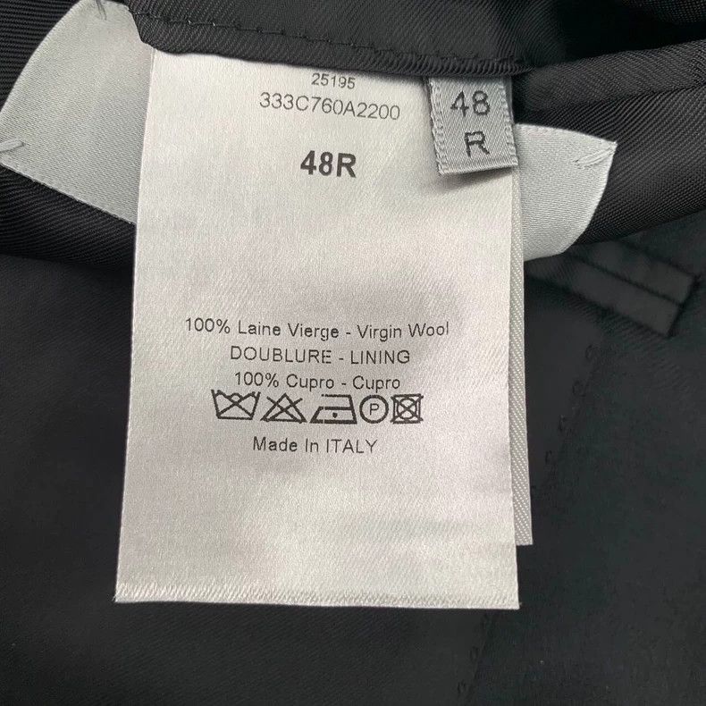 Dior Dior Black wool lapel single-breasted suit jacket 2501-Next Size 48R - 6 Thumbnail