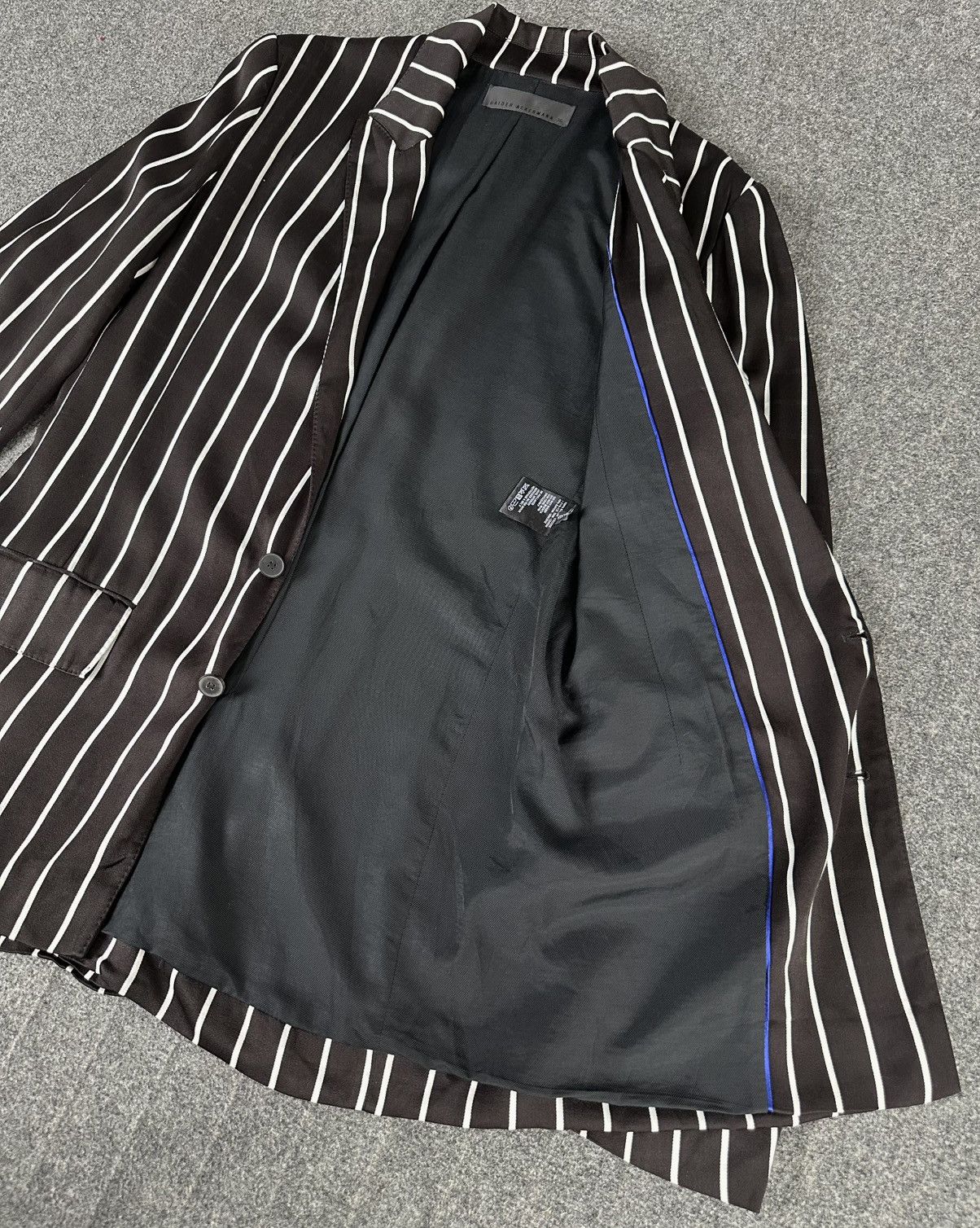 Haider Ackermann Haider Ackermann - SS18 Striped Hand Stitch Blazer Oversized Size XS / US 0-2 / IT 36-38 - 7 Thumbnail