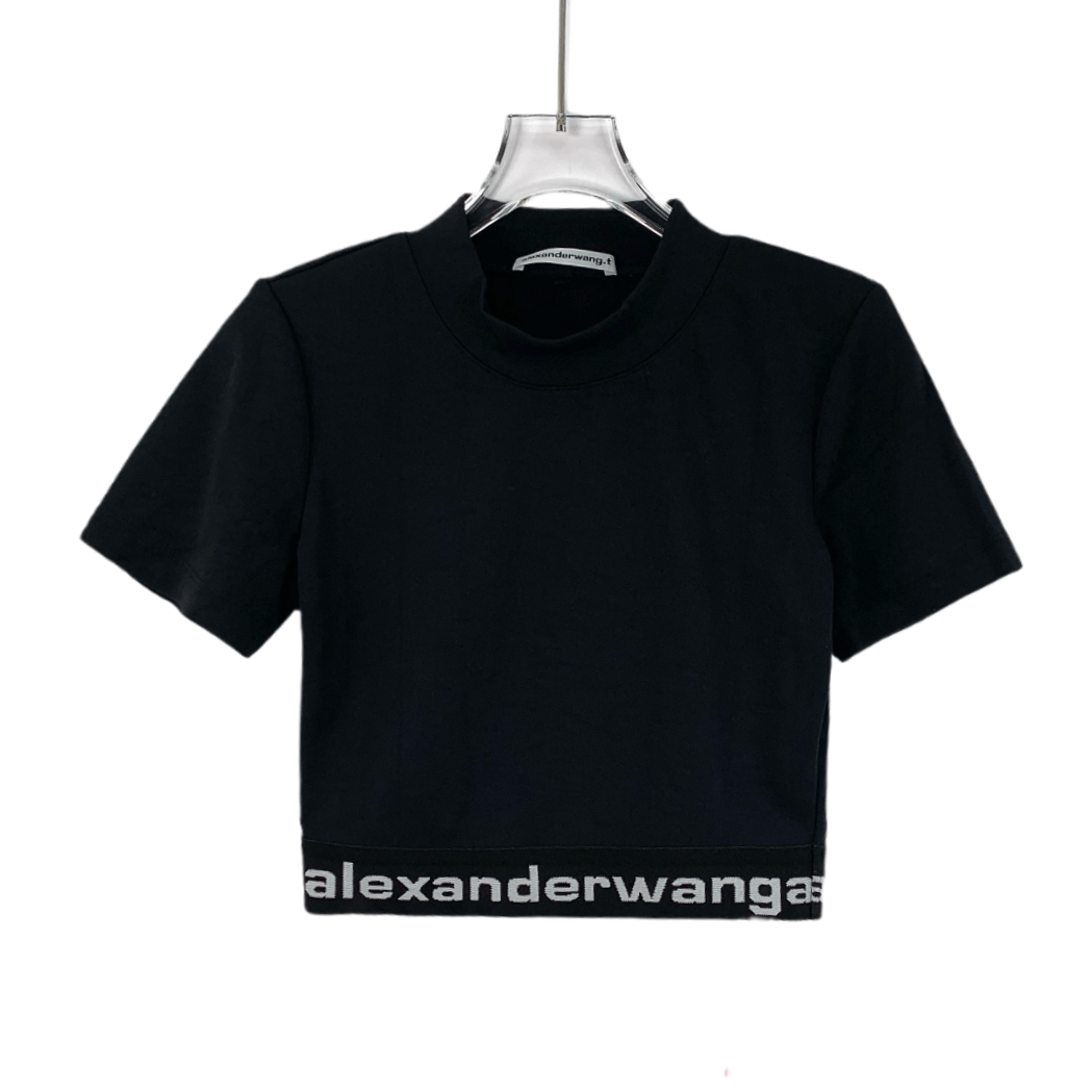 Alexander Wang Alexander Wang Black Logo Stretch Tee (Size S) Size S / US 4 / IT 40 - 1 Thumbnail