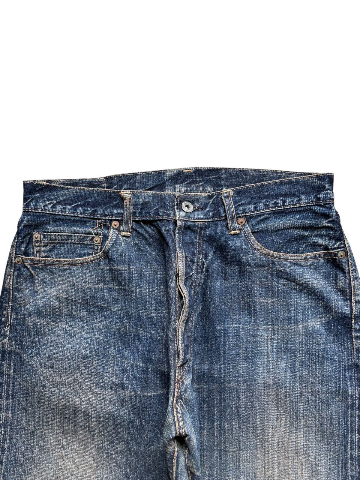 Japanese Brand Vintage Japan Brand Selvedge Rusty Mud Wash Baggy Jeans Size US 32 / EU 48 - 5 Thumbnail