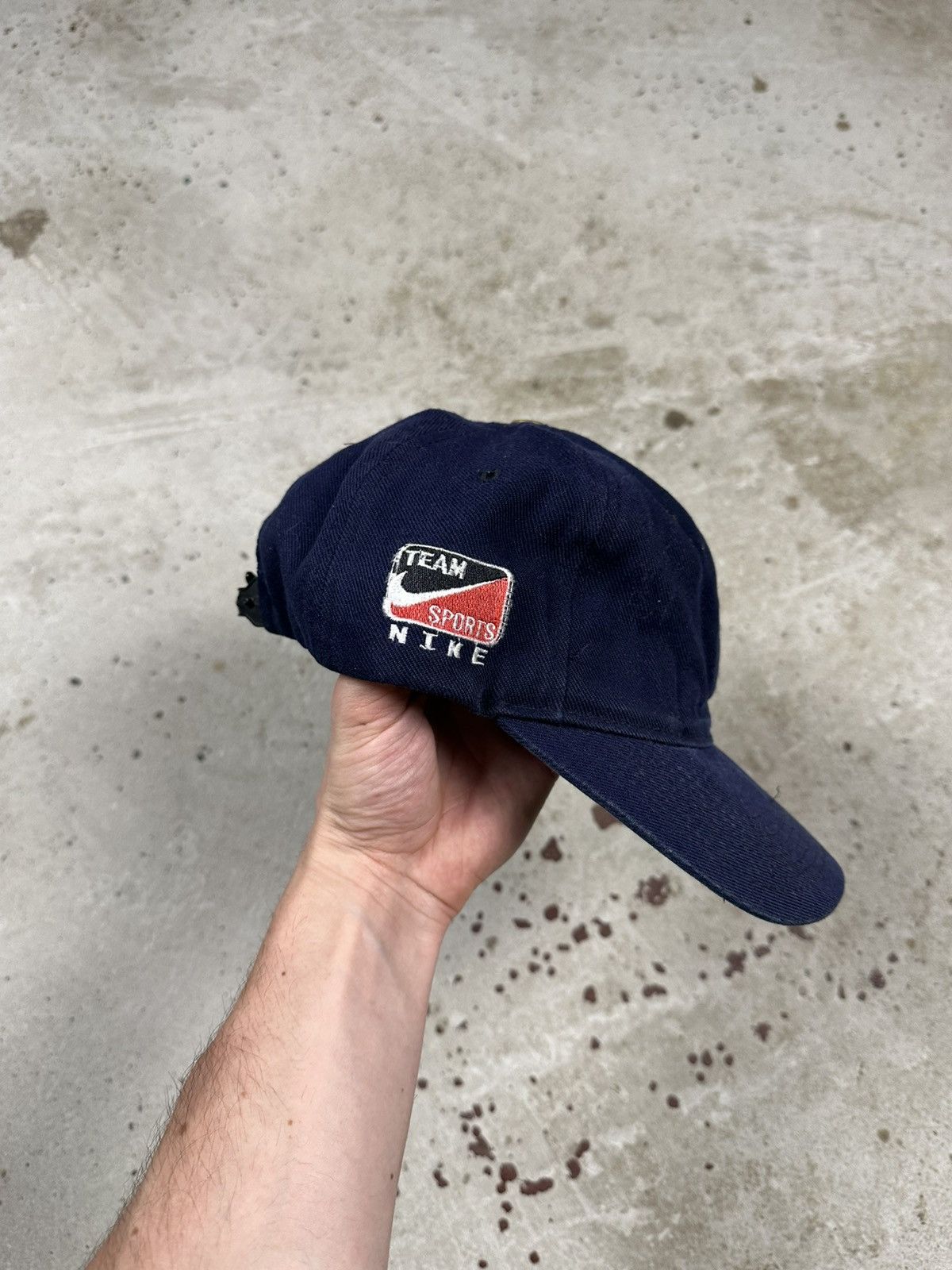 Nike Vintage 90s Nike Multi Logo Navy Hat Boot rare Size ONE SIZE - 4 Thumbnail