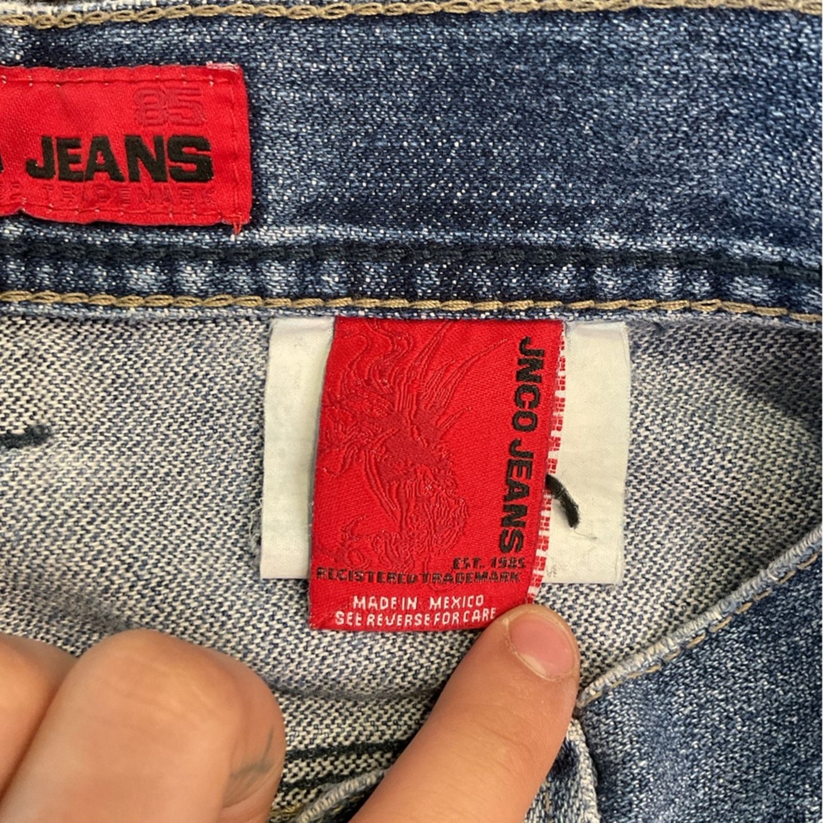 JNCO JNCO Embroidered Carpenter Blue Denim Jeans Size US 28 / EU 44 - 12 Thumbnail