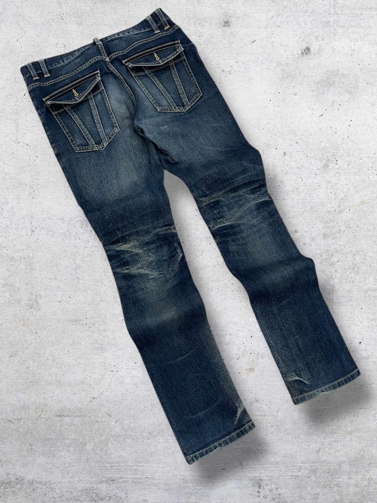 Michel Klein VINTAGE MICHEL KLEIN 90S JAPAN DESIGNER RUGGED RIPPED DENIM Size US 32 / EU 48 - 9 Thumbnail