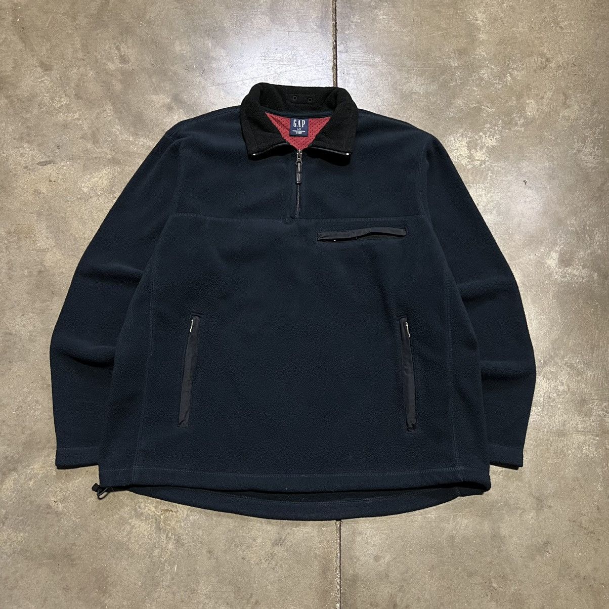 Gap Vintage Gap Fleece Pullover Sweatshirt Jacket Quarter Zip Size US L / EU 52-54 / 3 - 1 Thumbnail