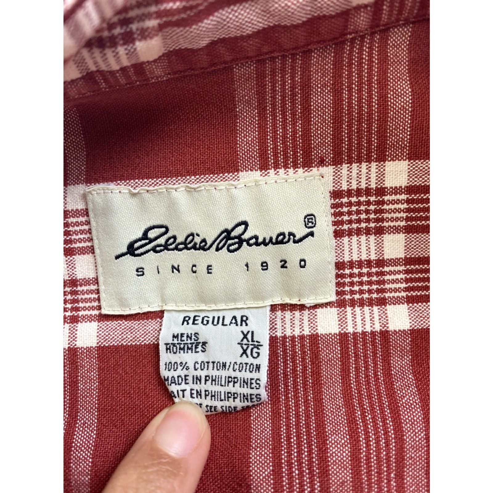 Eddie Bauer Eddie Bauer Shirt Mens XL Red Plaid Heavyweight Long Sleeve Button-Up Size US XL / EU 56 / 4 - 3 Thumbnail