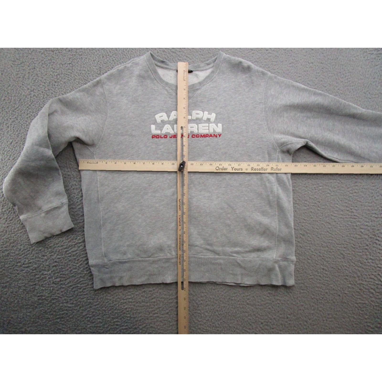 Polo Ralph Lauren VINTAGE Ralph Lauren Polo Jeans Company Sweatshirt Embroidered 90s Grey Mens M Hooded Pullover Read 90s Decade Size US M / EU 48-50 / 2 - 5 Thumbnail