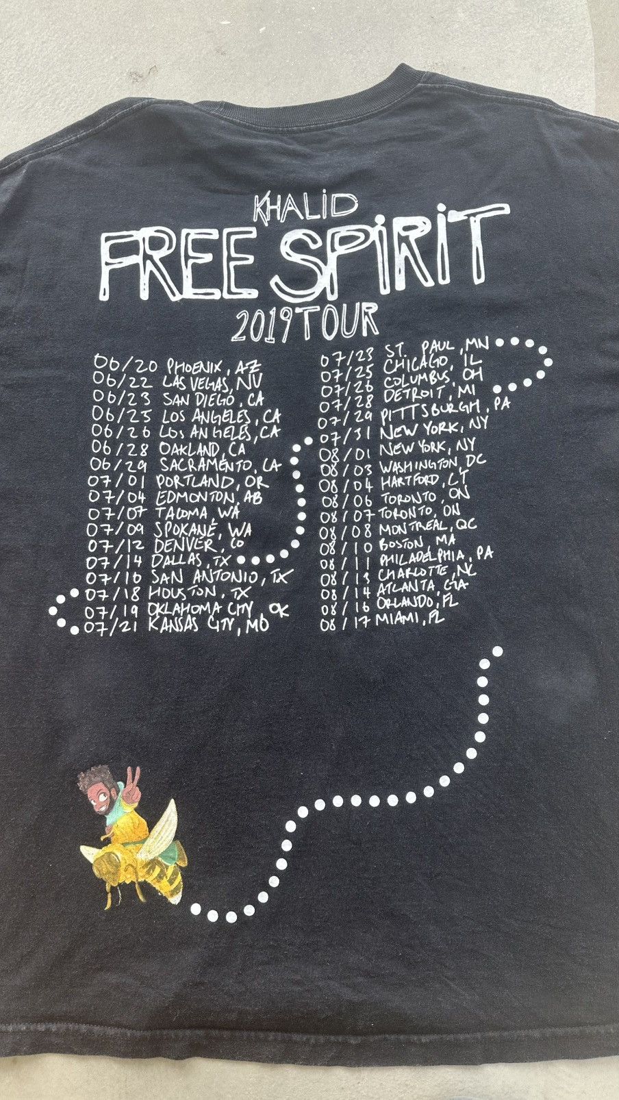 Vintage KHALID SOLO SINGER TOUR TEE Size US XL / EU 56 / 4 - 5 Thumbnail