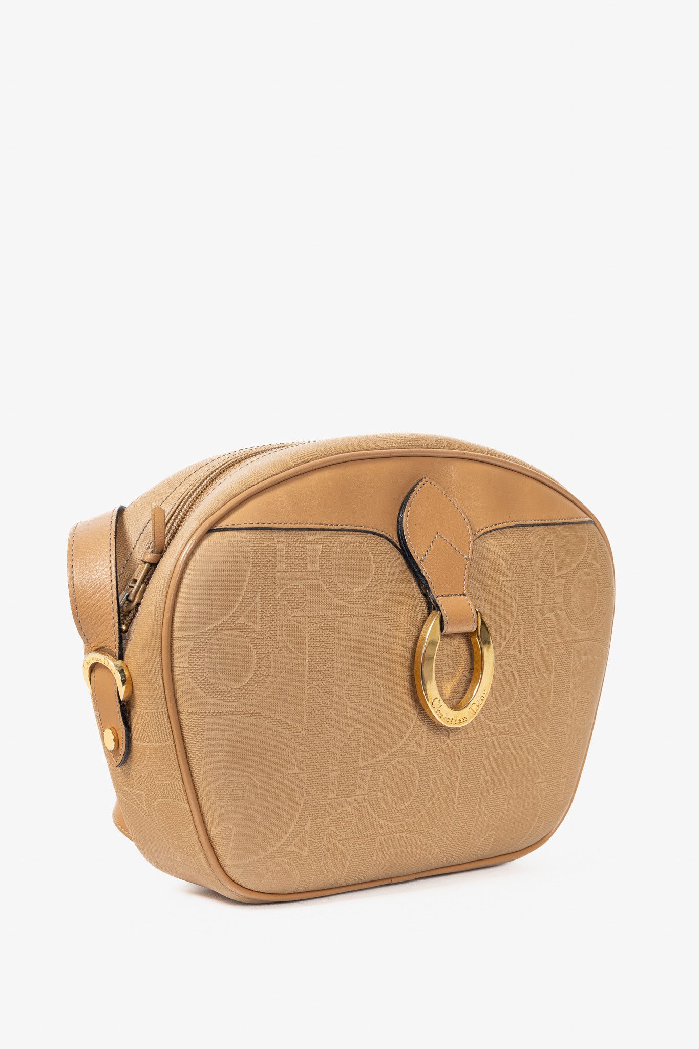 Dior Christian Dior Camel Trotter Leather-Trim Shoulder Bag Size ONE SIZE - 2 Thumbnail