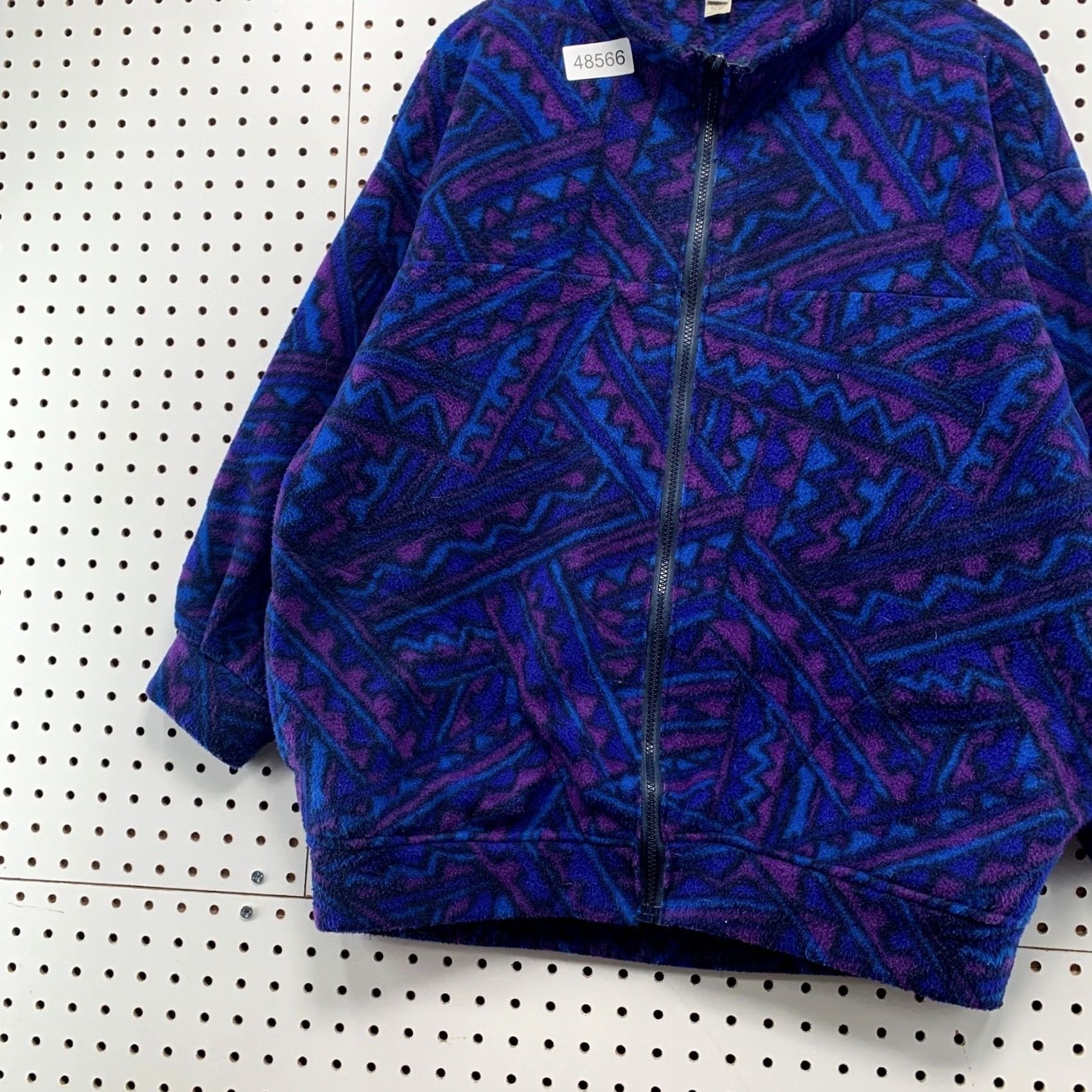 Vintage VINTAGE Aztec Fleece Jacket Mens XL Blue Purple Geometric Abstract 90s USA Size US XL / EU 56 / 4 - 5 Thumbnail