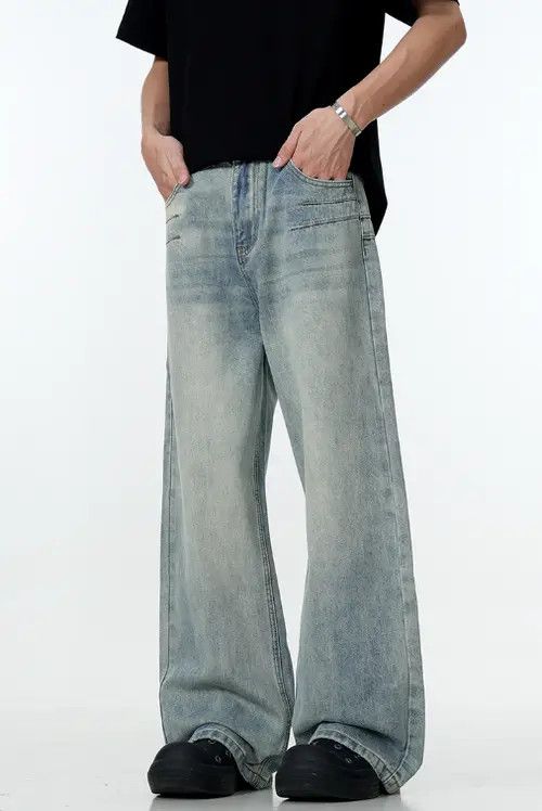 Japanese Brand × Jean Pants American vintage blue distressed washed jeans Size US 32 / EU 48 - 2 Thumbnail
