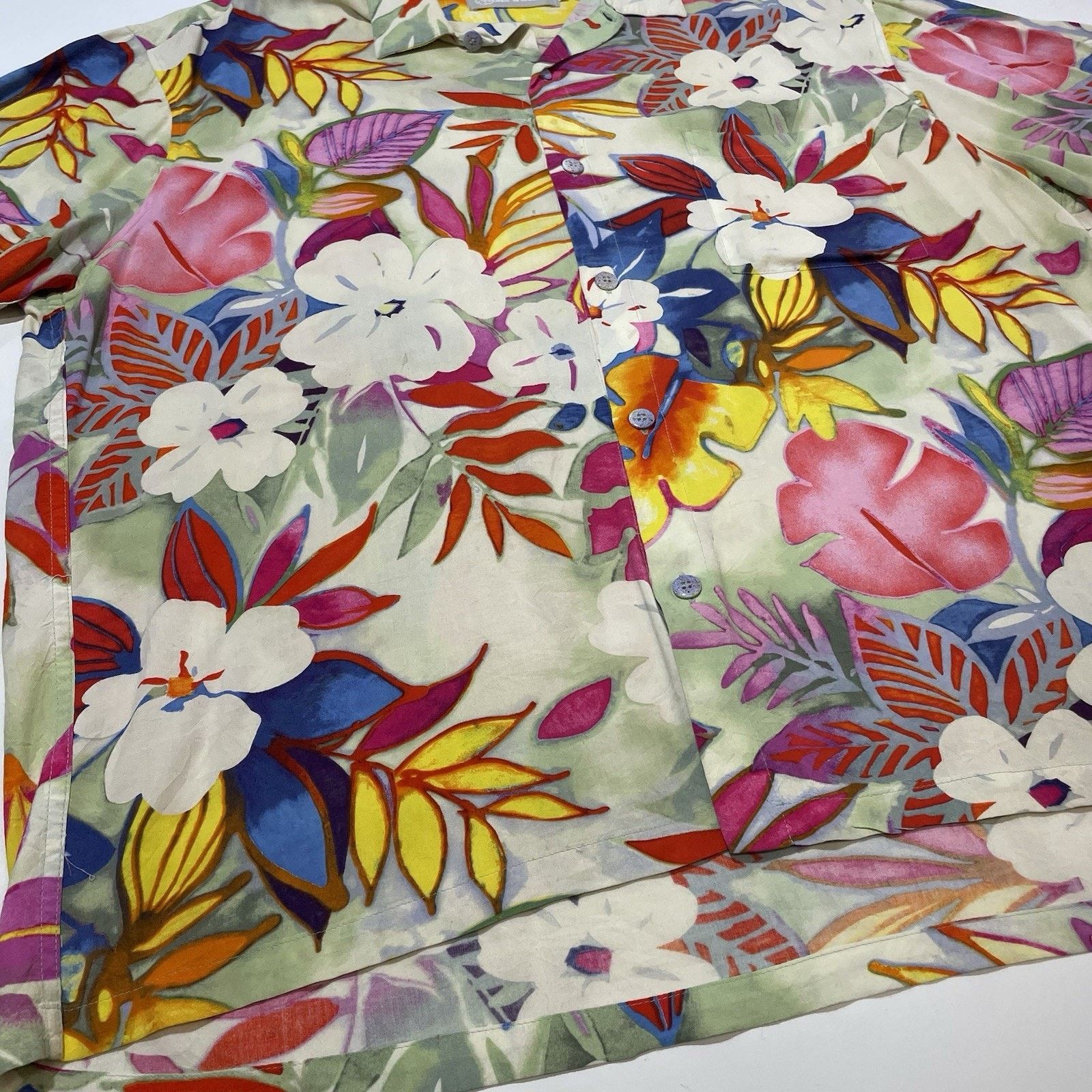 Jams World VTG Jams World Men’s Luau Floral S/S Hawaiian Button Shirt Size US XL / EU 56 / 4 - 2 Thumbnail