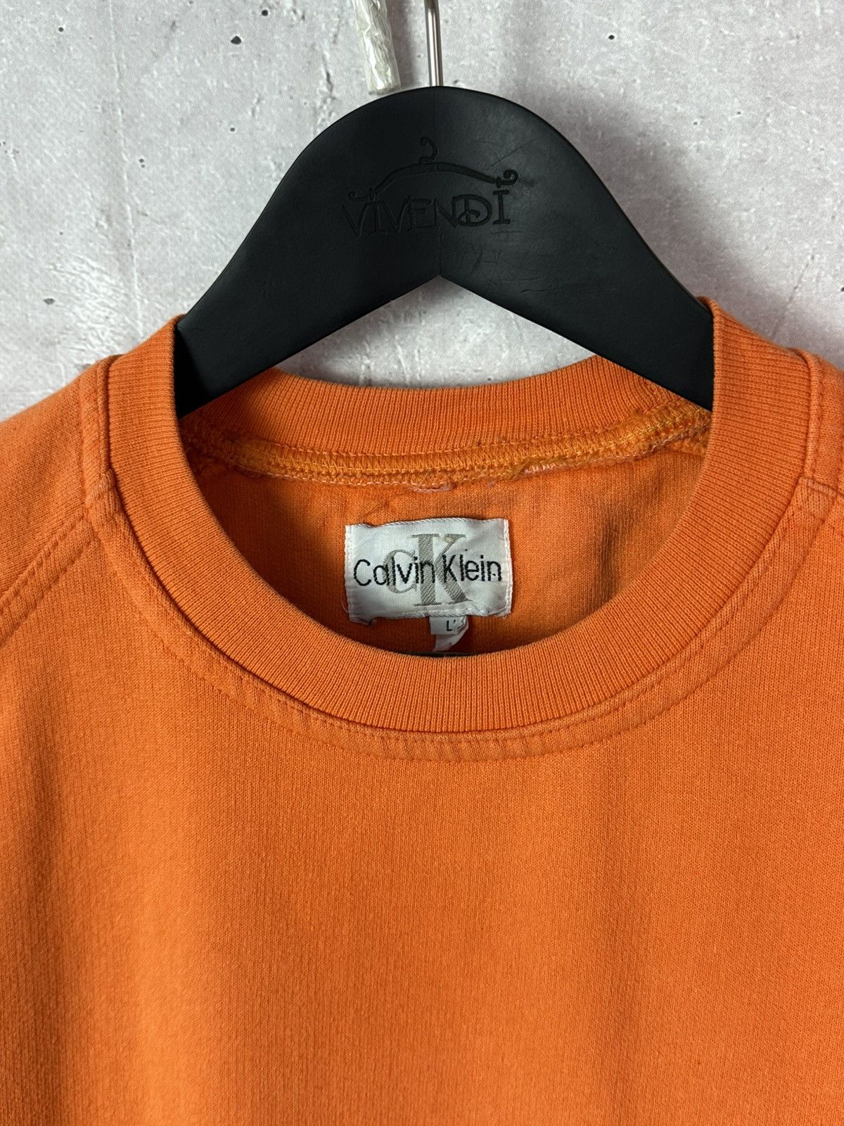 Calvin Klein Vintage Calvin Klein Oversized Orange Long Sleeve Swetshirt Size US L / EU 52-54 / 3 - 3 Thumbnail