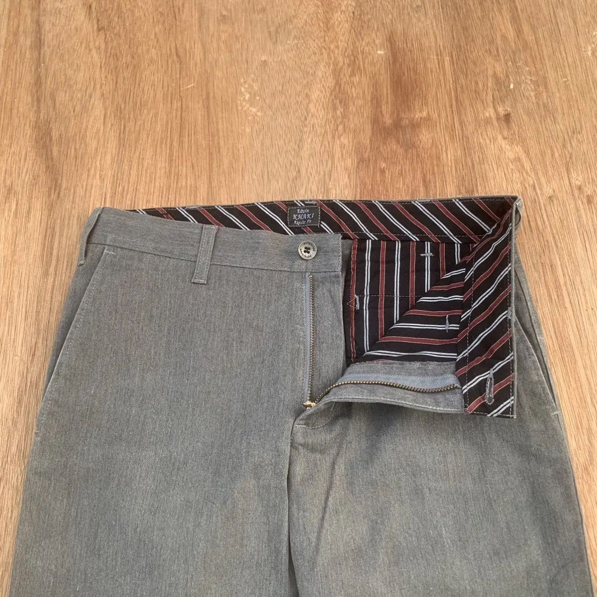 Edwin ⚡️ FLASH SALE ⚡️EDWIN KHAKI REGULAR FIT TROUSERS BLANK PANTS Size US 30 / EU 46 - 6 Thumbnail