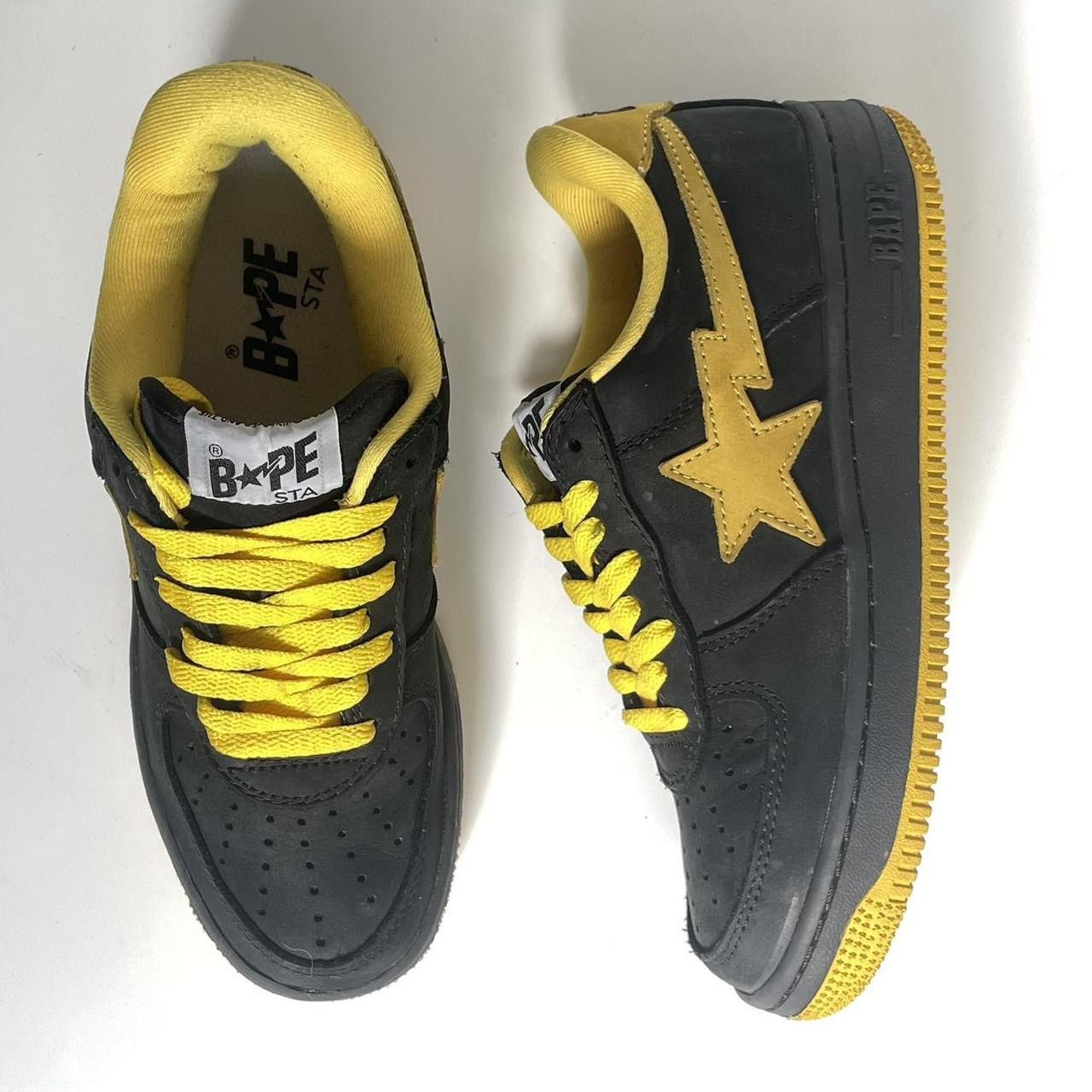 Bape blavk & yellow Bapesta fs001 Size US 6 / EU 39 - 3 Thumbnail