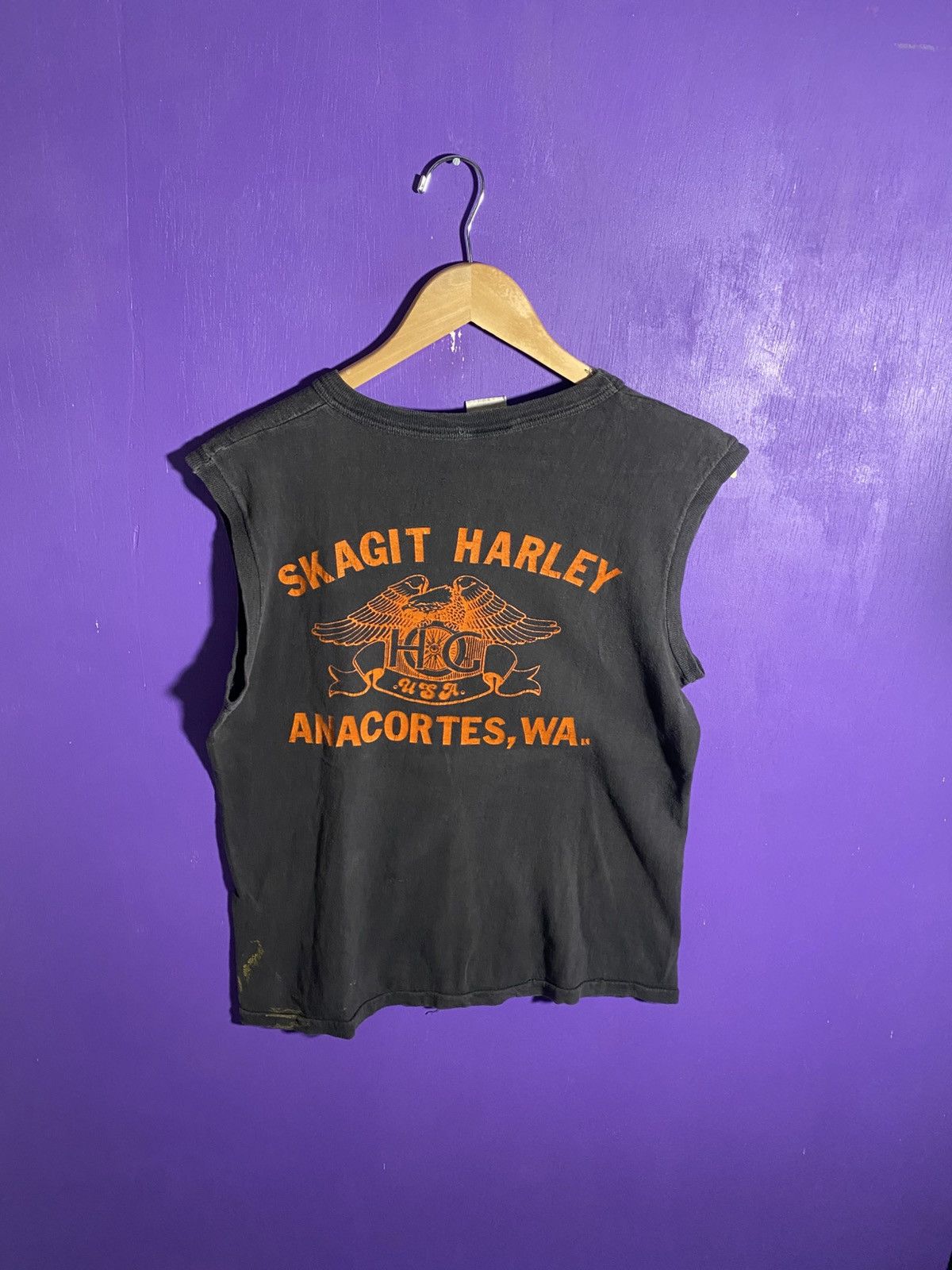 Vintage Vintage 80s Harley Davidson put your ass on some glass tank Size US M / EU 48-50 / 2 - 2 Thumbnail