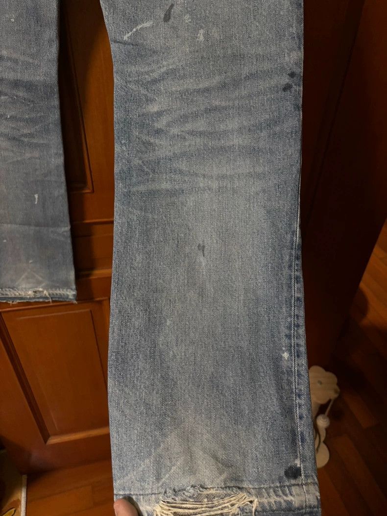 Helmut Lang HELMUT LANG size30 Blue water-splashed ink jeans Size US 30 / EU 46 - 7 Thumbnail