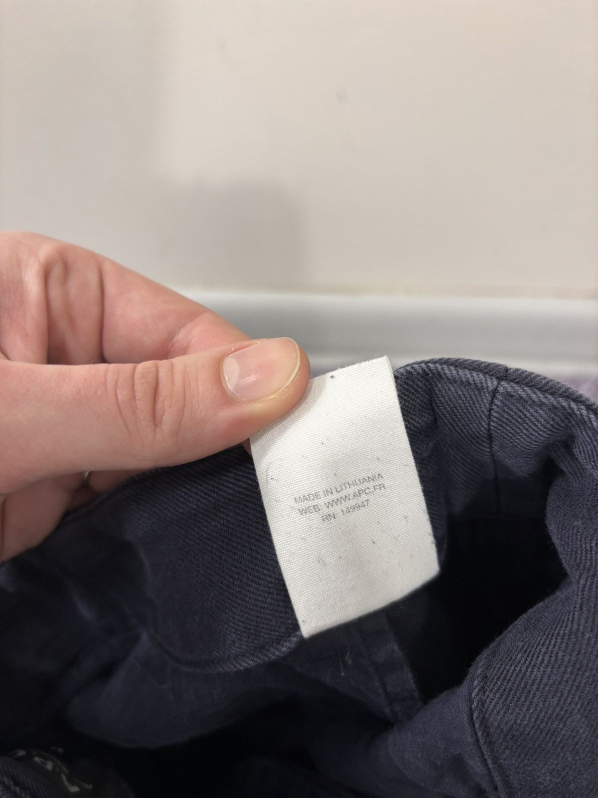 A.P.C. A.P.C. Rue Madame Paris Men’s Navy Blue Cotton Linen Pants Size US 30 / EU 46 - 12 Thumbnail