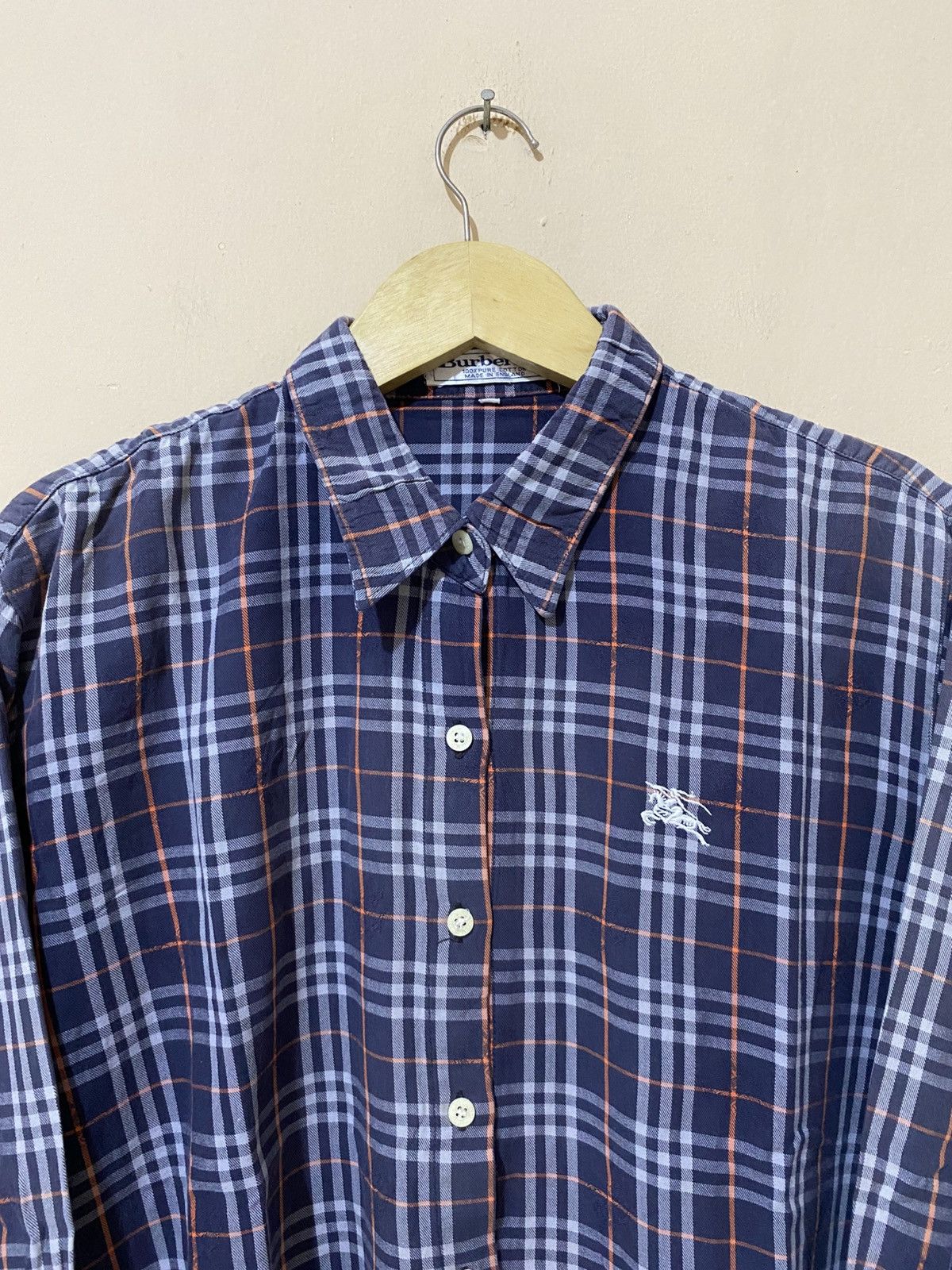 Burberry Vintage Burberrys Nova Check Button Shirt Size L / US 10 / IT 46 - 3 Thumbnail