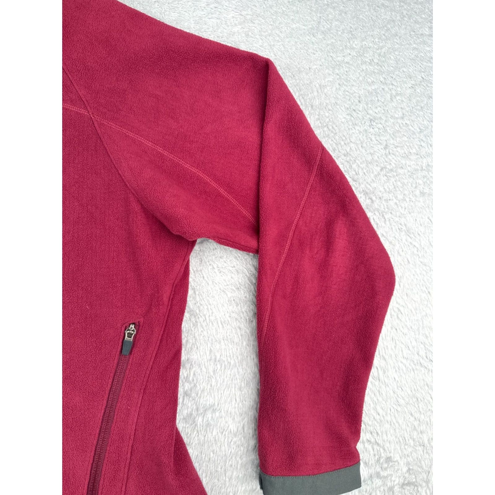 Vintage REI Jacket Womens Extra Large Red Full Zip Fleece Polyester Mock Neck Pockets Size XL / US 12-14 / IT 48-50 - 2 Thumbnail