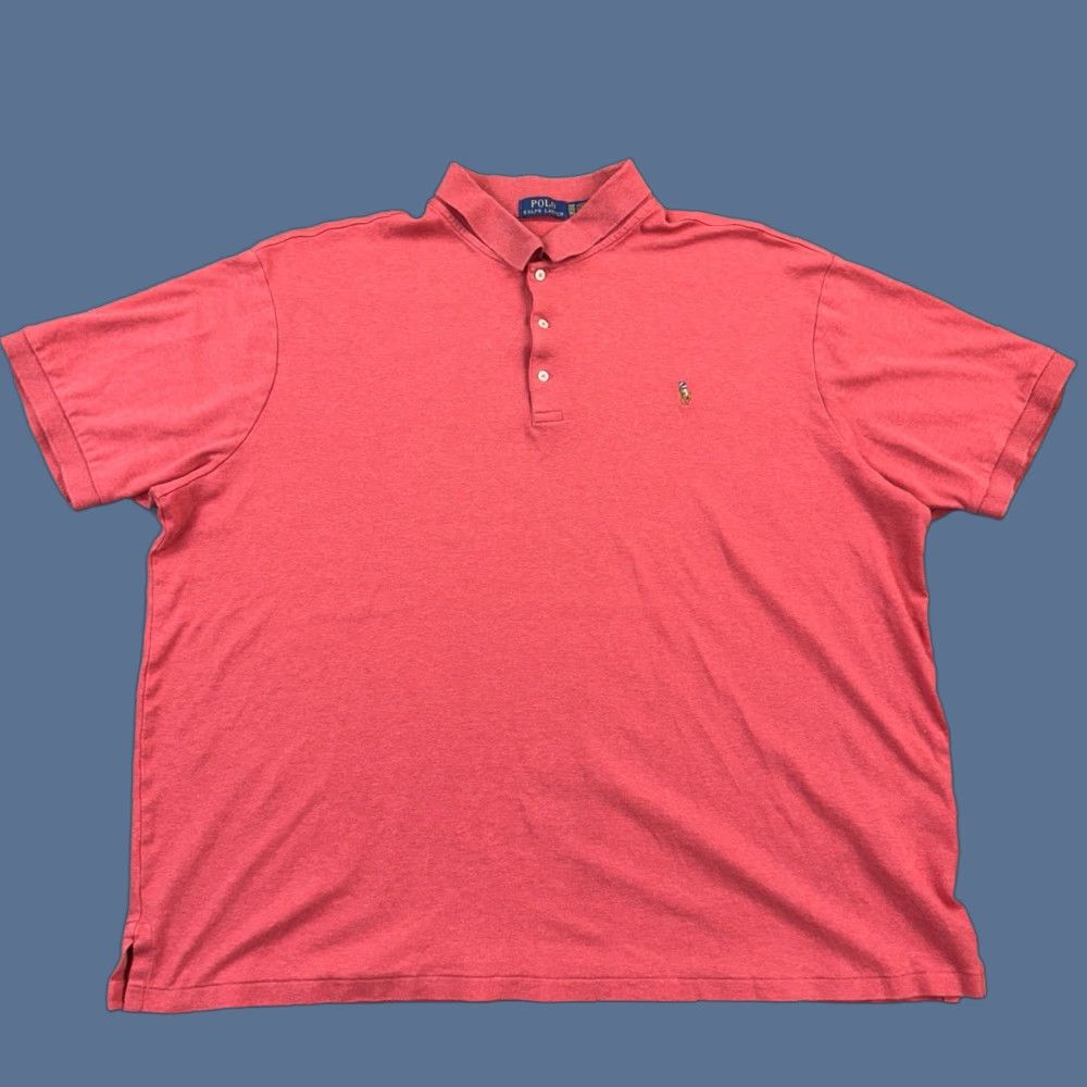 Polo Ralph Lauren Polo Ralph Lauren Shirt Mens Big & Tall 3XB Classic Fit Short Sleeve Preppy Red Cotton Knit Logo Deer Outdoor 90s? Size US XXL / EU 58 / 5 - 1 Thumbnail