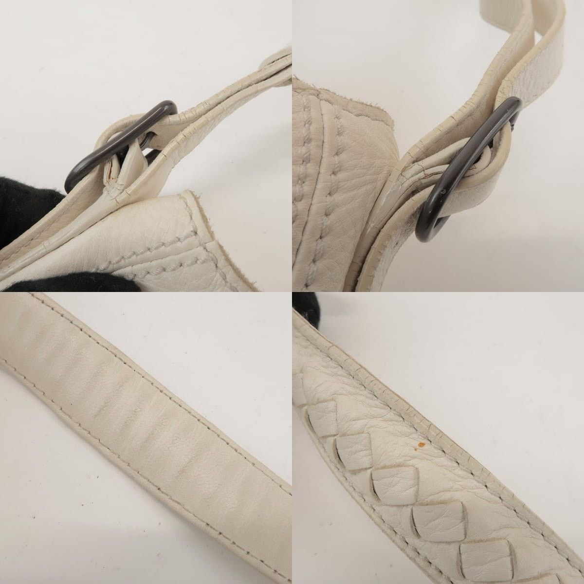 Bottega Veneta Bottega Veneta Cervo Leather Shoulder Bag White Size ONE SIZE - 4 Thumbnail