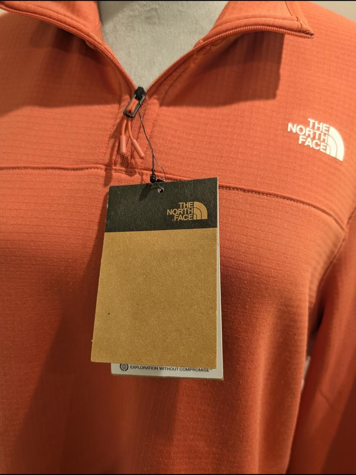 The North Face The North Face Women's Pullover Quarter-Zip Sweater - Rust Size L / US 10 / IT 46 - 5 Thumbnail