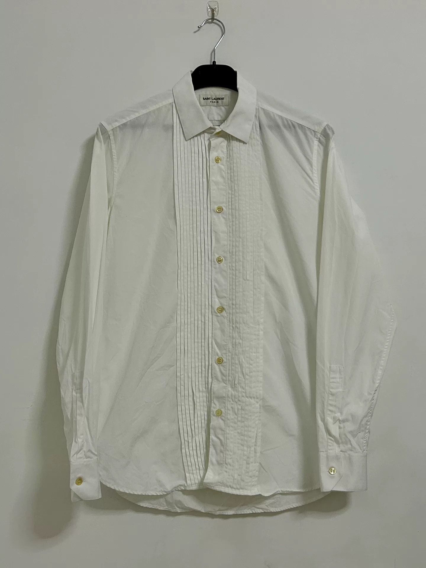 Saint Laurent Paris Saint Laurent Paris Hedi Slimane White Shirt Size US M / EU 48-50 / 2 - 1 Thumbnail