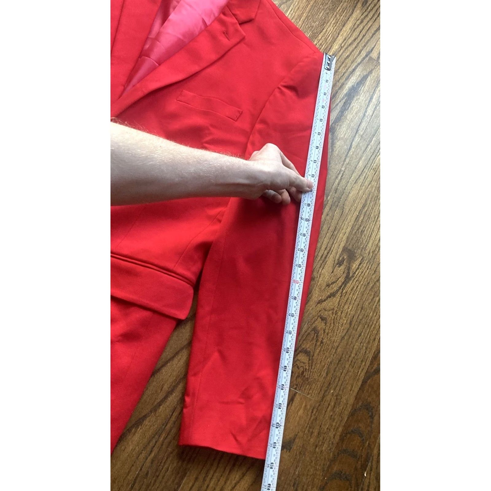 Vintage Barabas 2 Piece Suit Mens 44R Jacket 38x31 Pants Red Slim 2 Button Size 44R - 3 Thumbnail